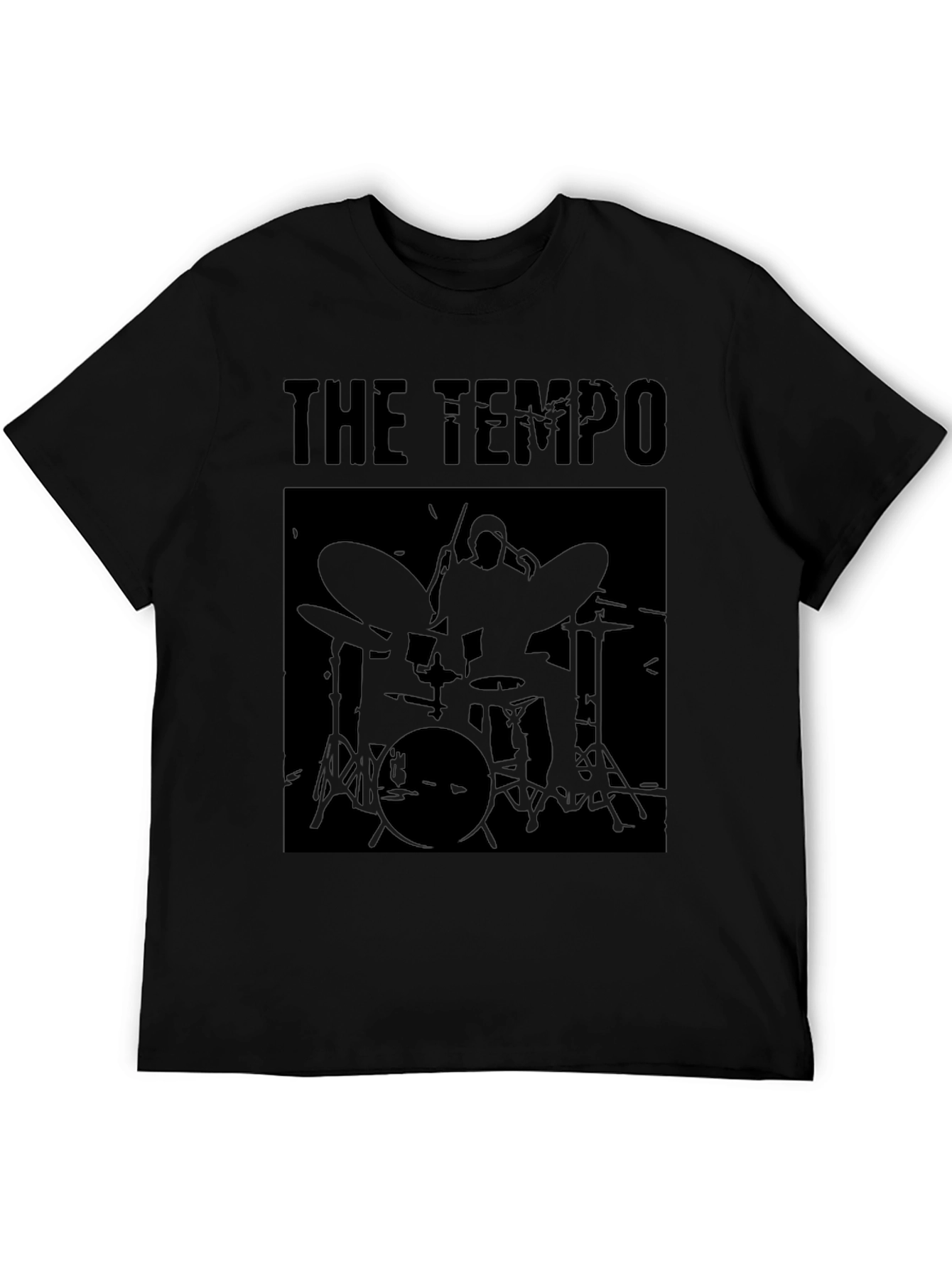 The Tempo Drummer T-Shirt - Black Graphic Tee