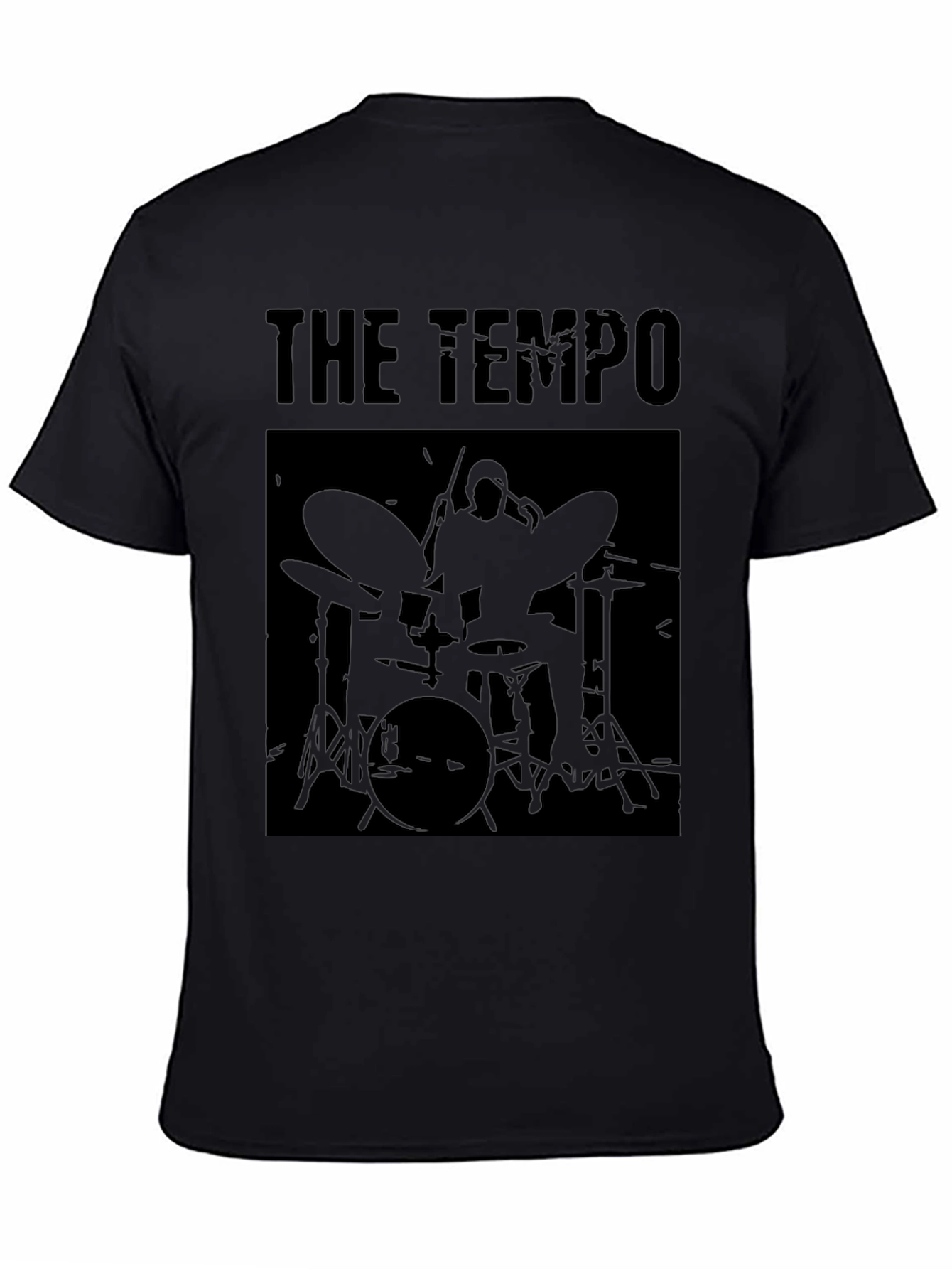 The Tempo Drummer T-Shirt - Black Graphic Tee