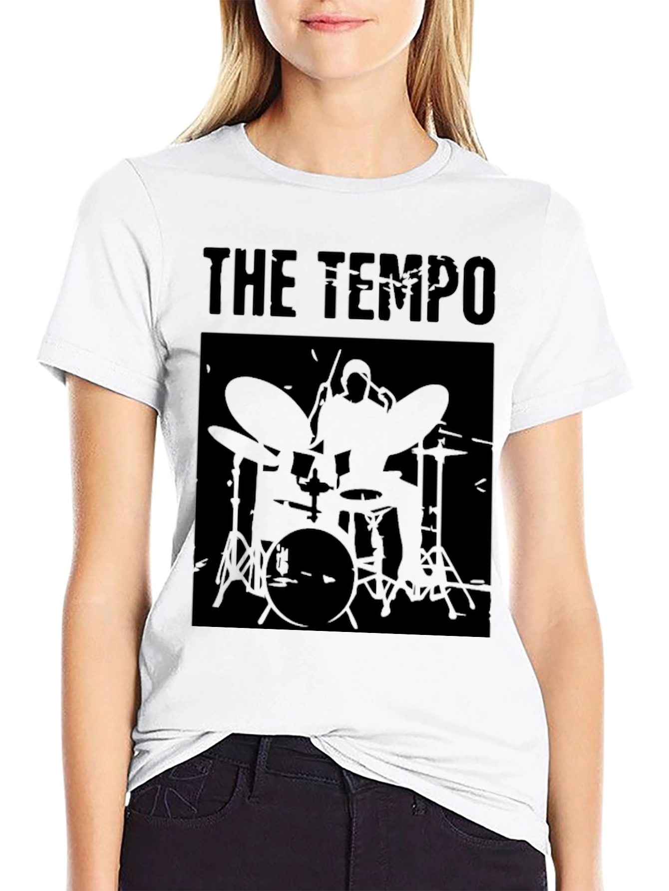 The Tempo Drummer T-Shirt - Black Graphic Tee