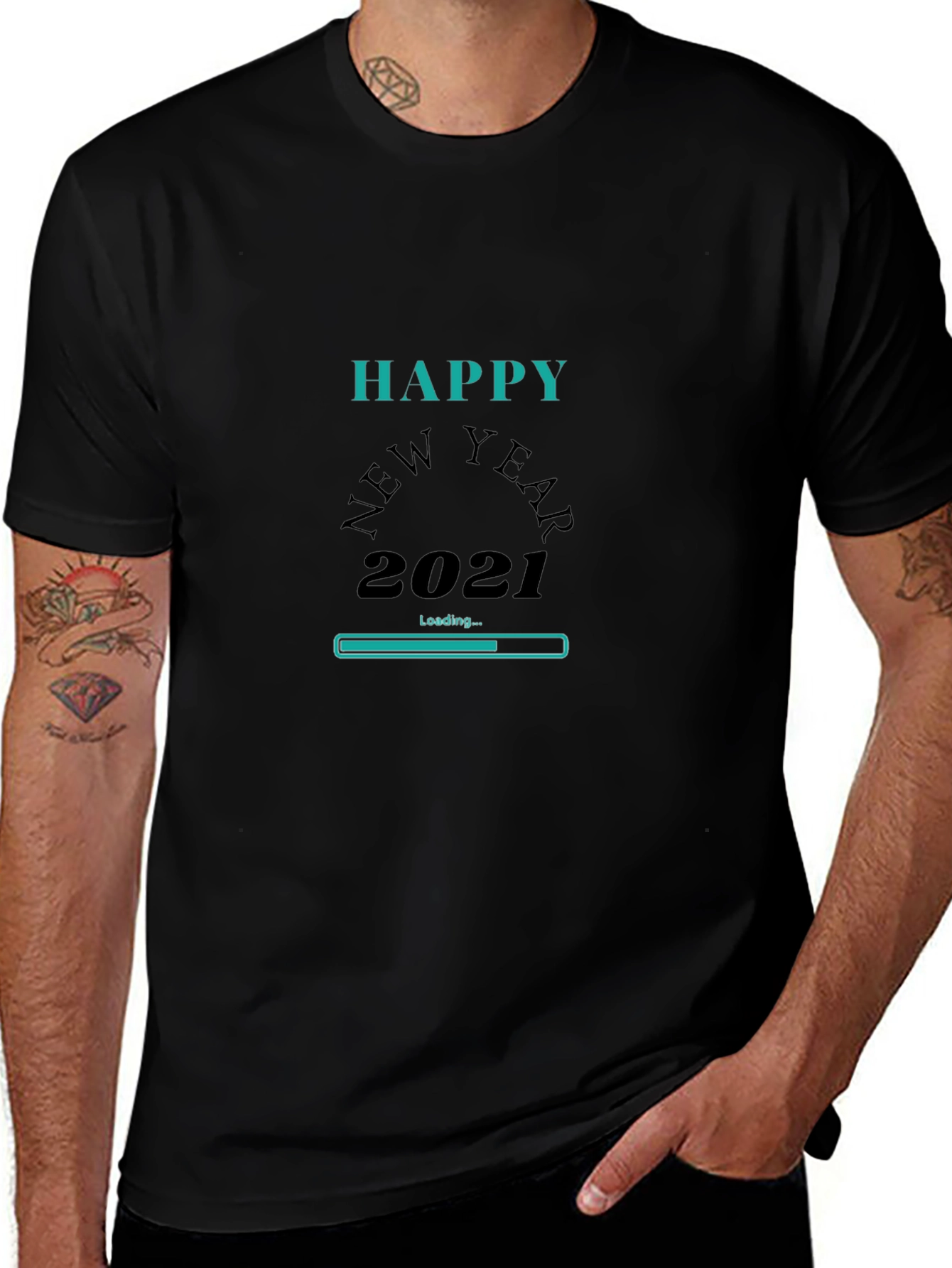Happy New Year 2021 Loading Graphic T-Shirt