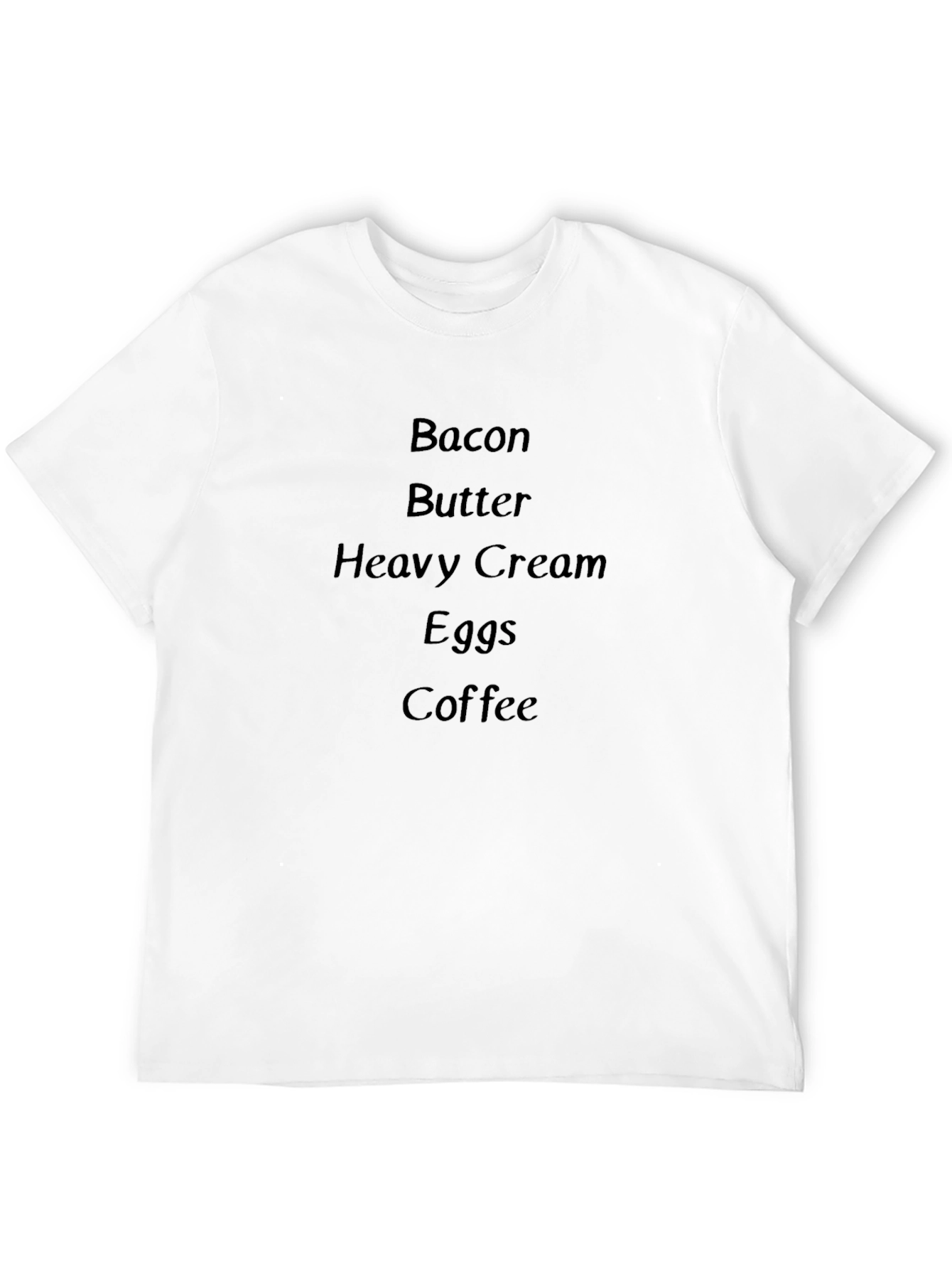 Bacon Butter Cream Eggs Coffee Black T-Shirt