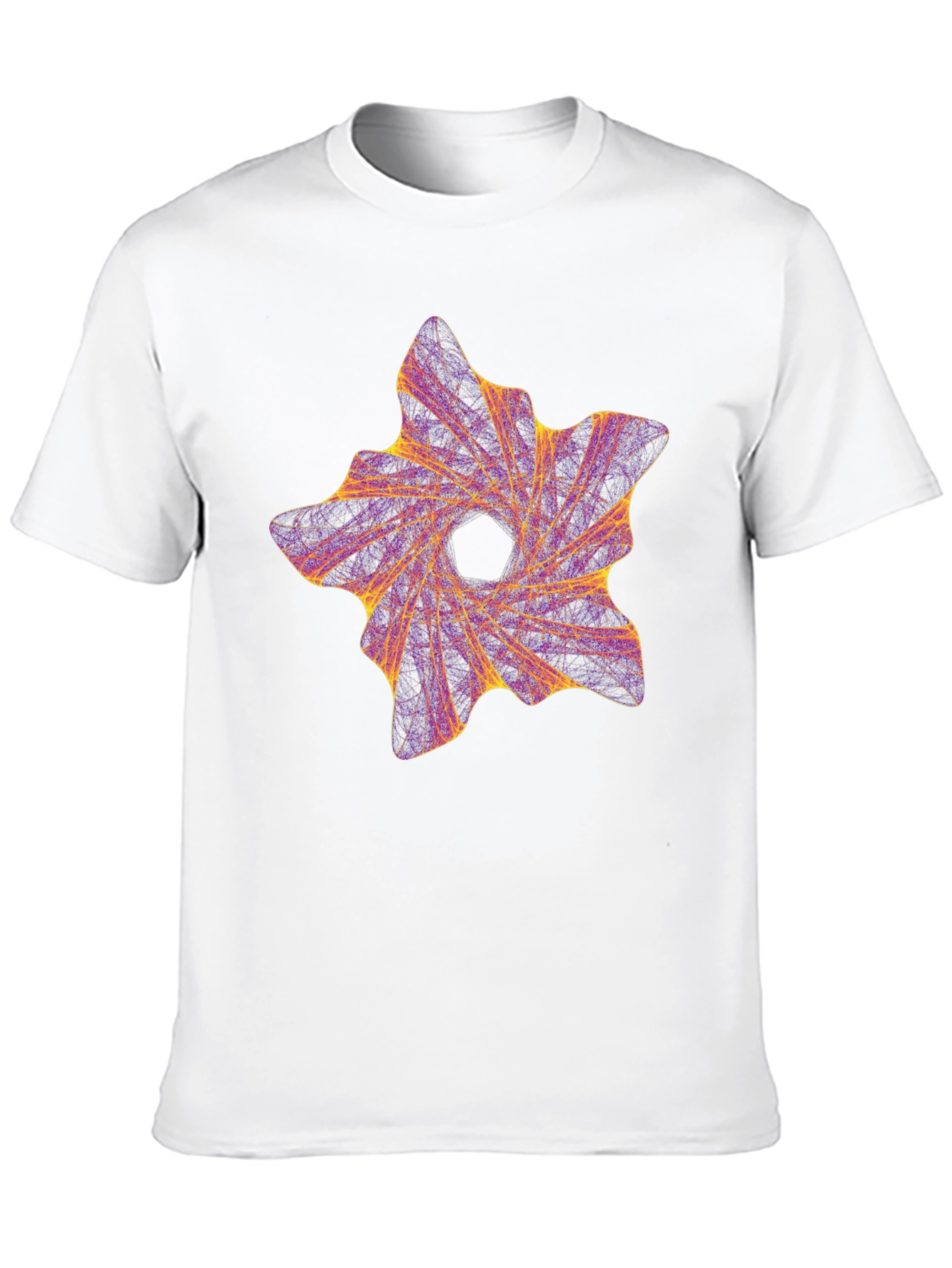 Abstract Vortex Graphic Black T-Shirt