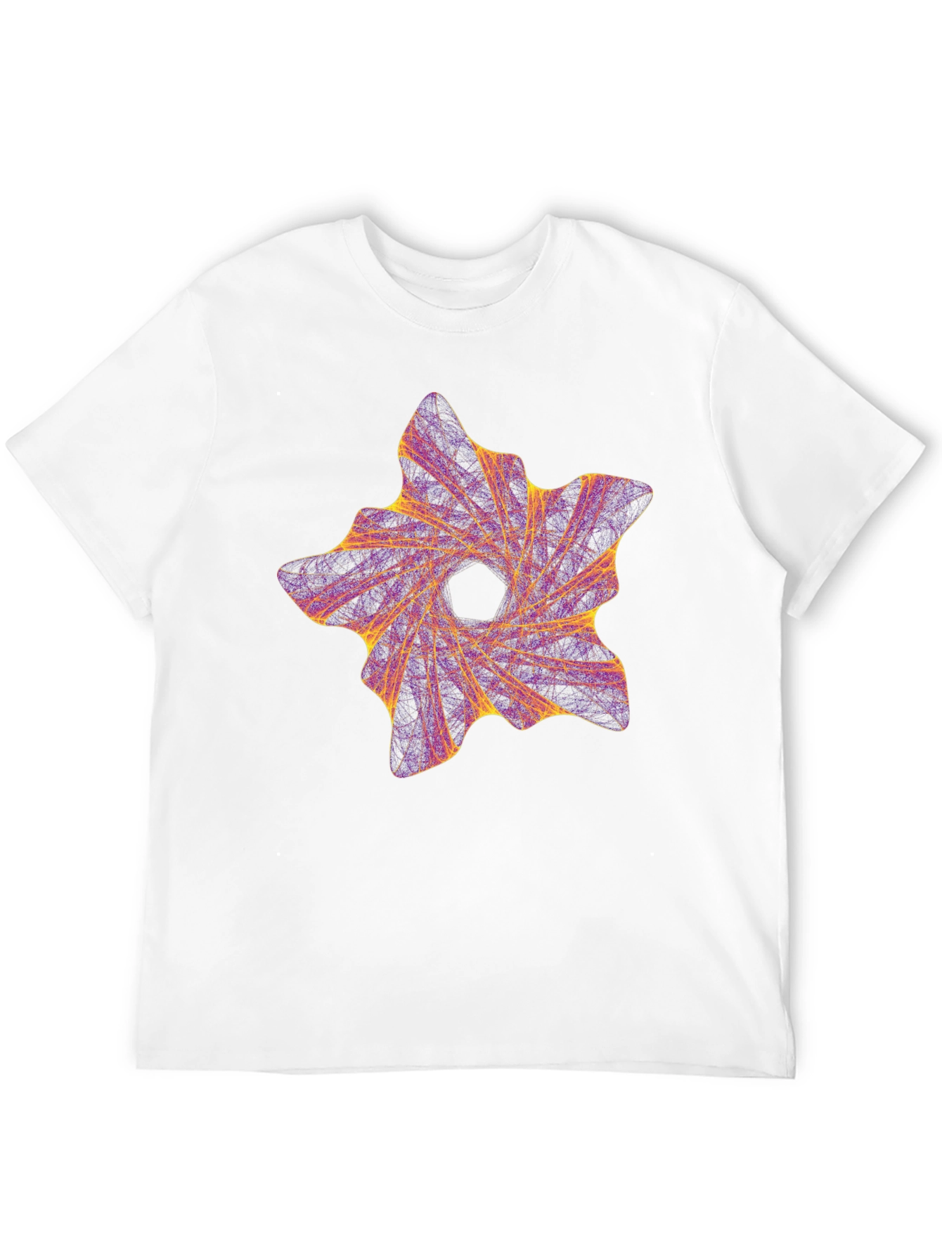 Abstract Vortex Graphic Black T-Shirt