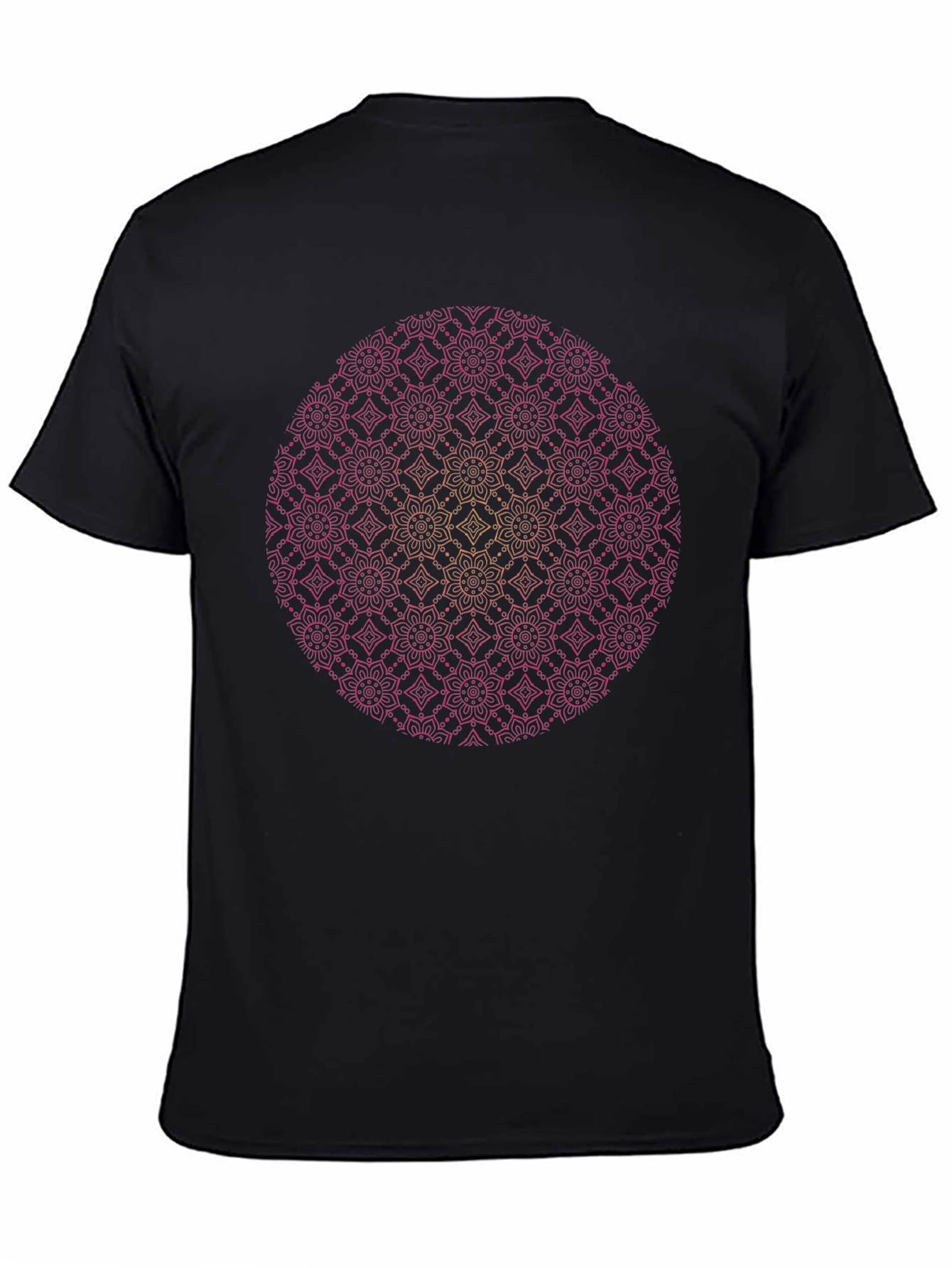Mandala Graphic Tee - Black Cotton Comfort