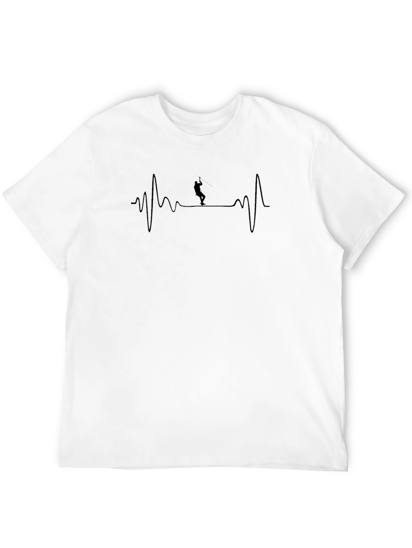 Black Heartbeat Volleyball Player T-Shirt