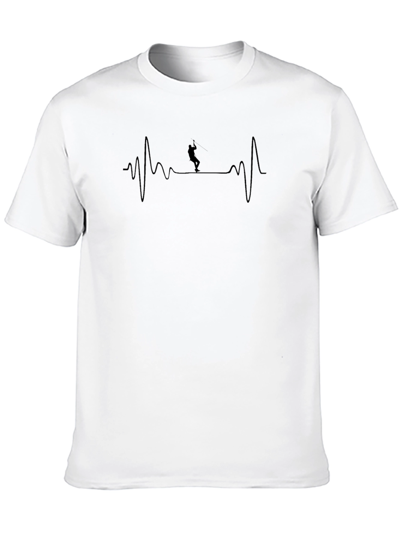 Black Heartbeat Volleyball Player T-Shirt