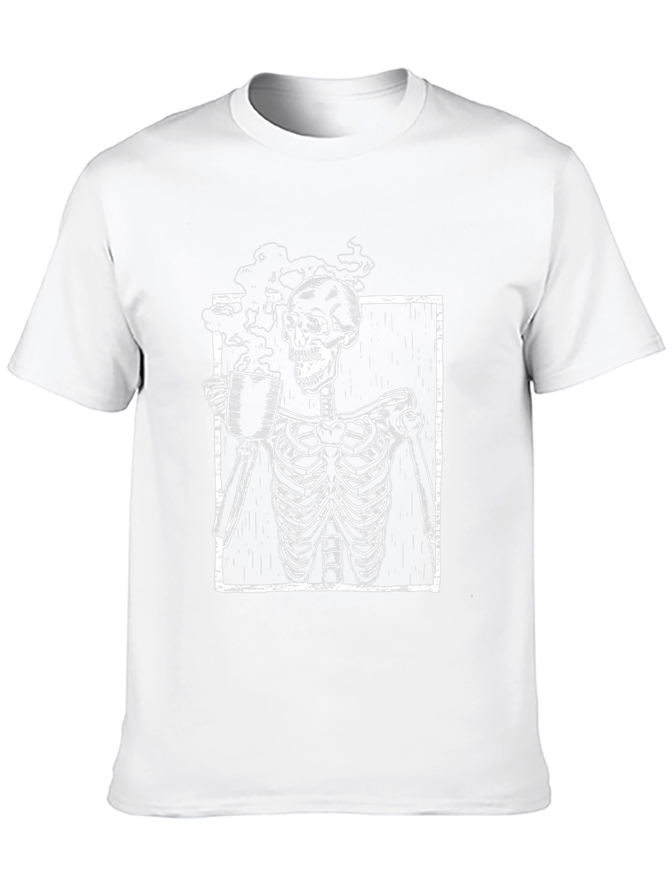 Coffee Skeleton Graphic Tee - Black