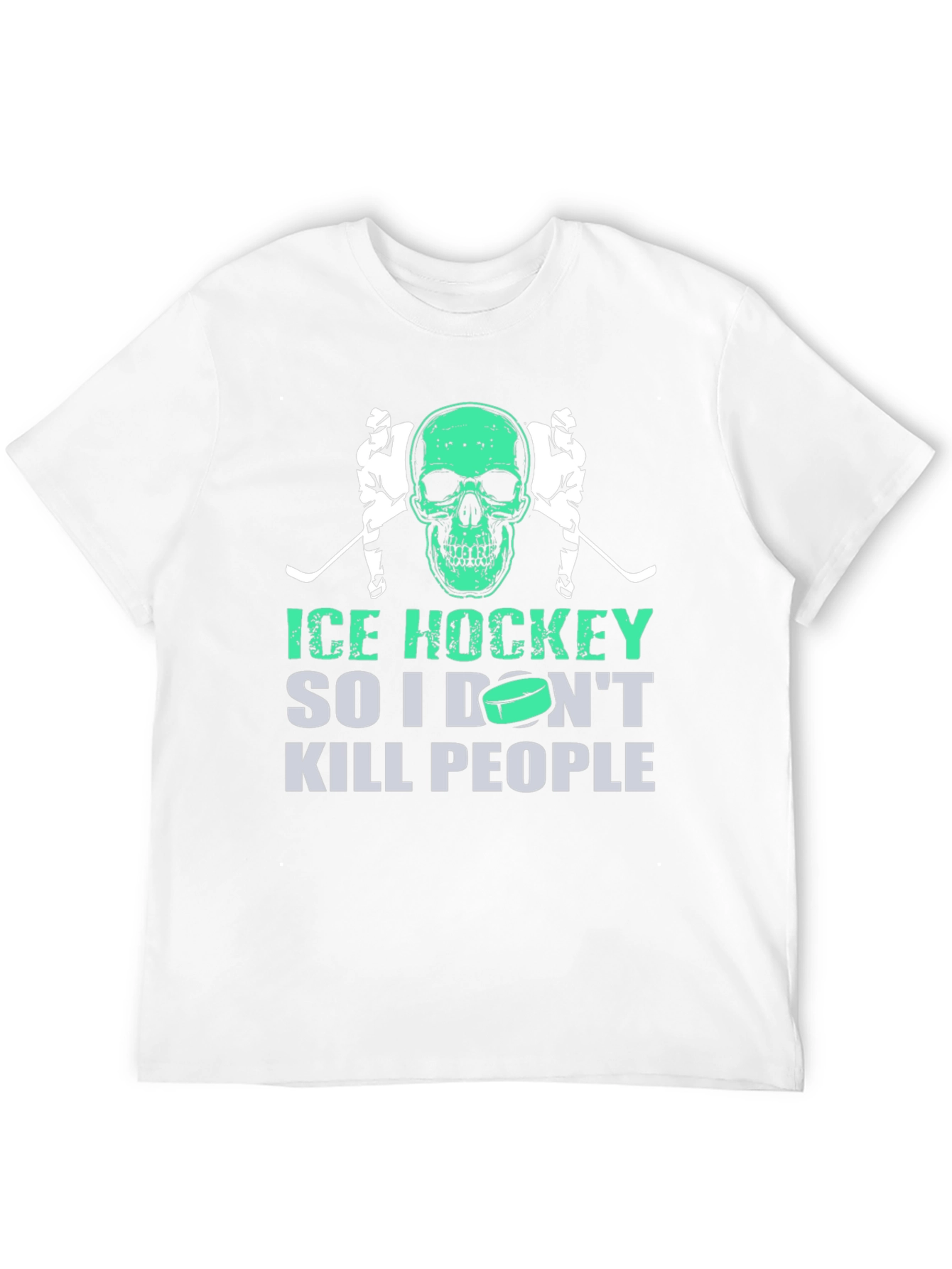 Ice Hockey Skull T-Shirt: So I Dont Kill People!