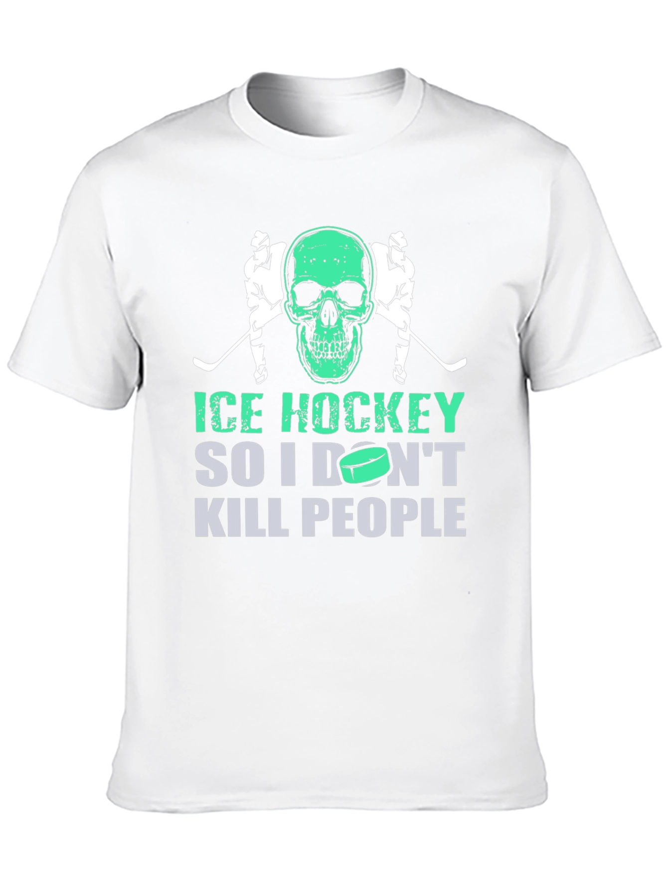 Ice Hockey Skull T-Shirt: So I Dont Kill People!
