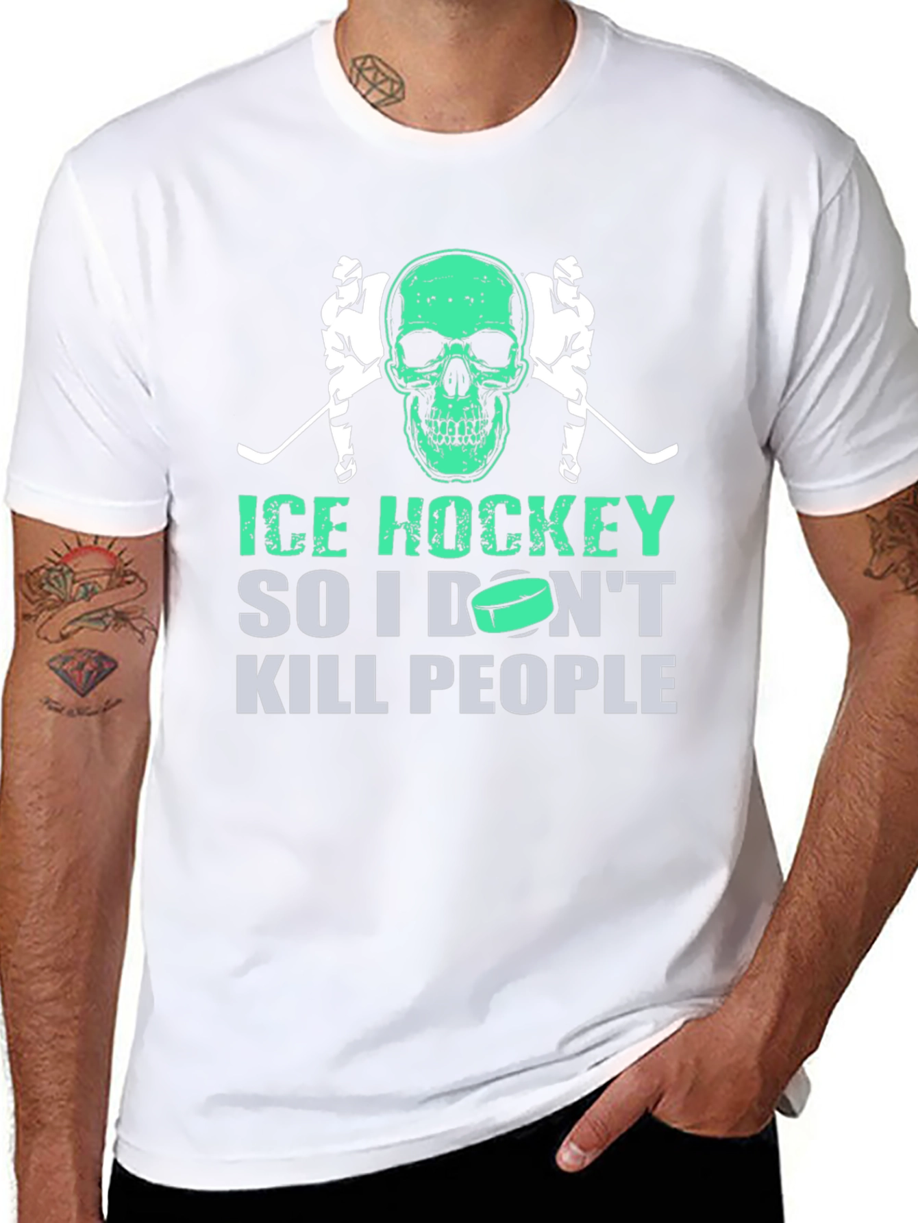 Ice Hockey Skull T-Shirt: So I Dont Kill People!