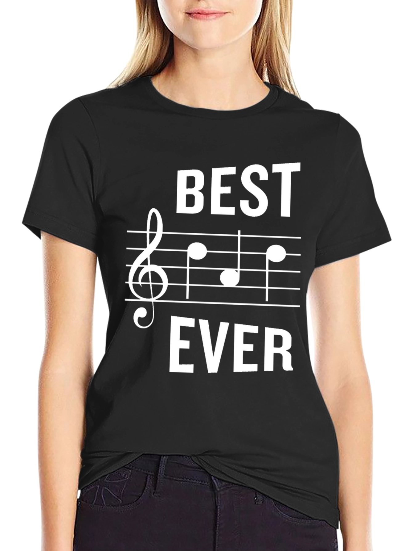 Best Ever Music T-Shirt | Treble Clef Staff Tee
