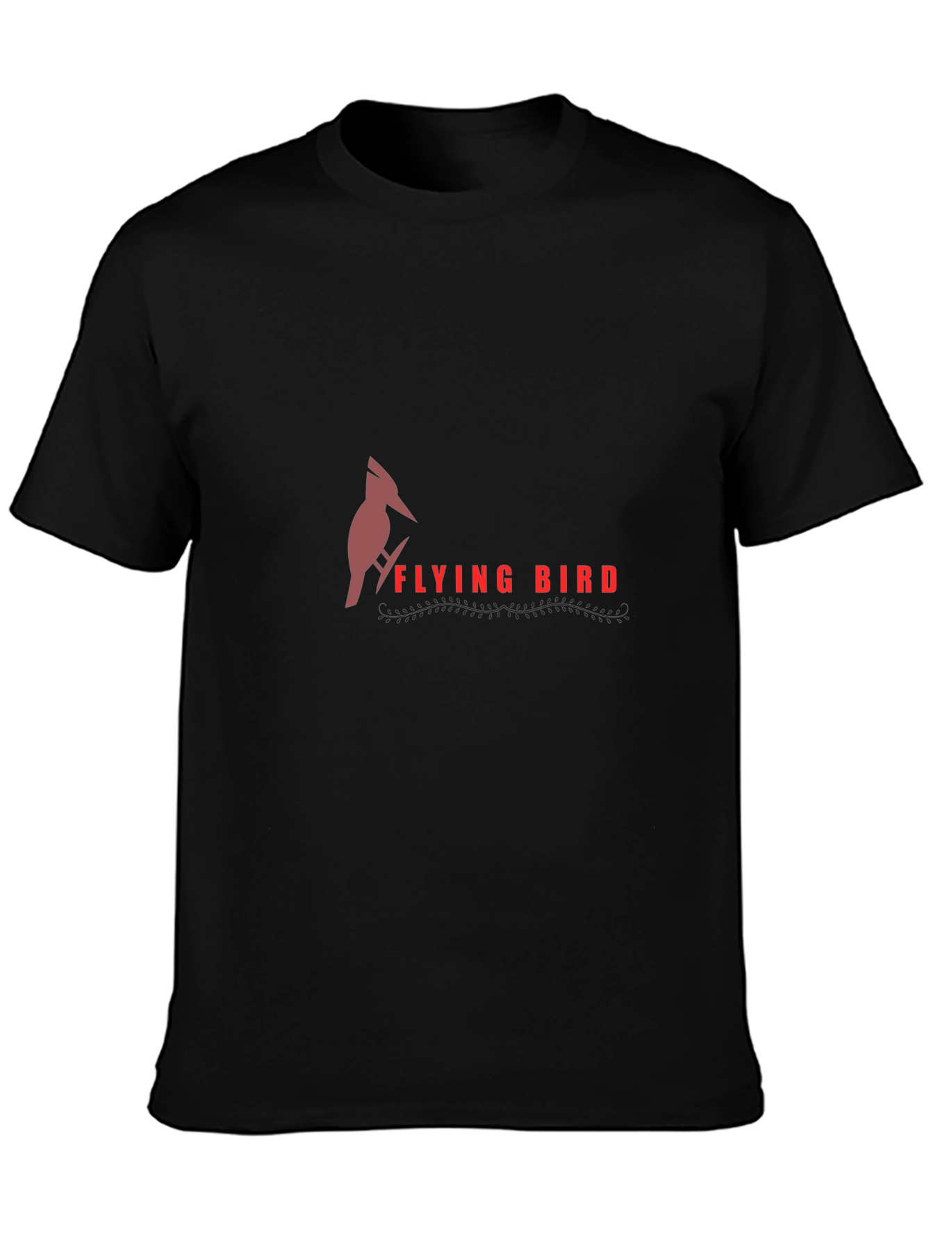 Flying Bird Graphic Tee - Stylish Black T-Shirt