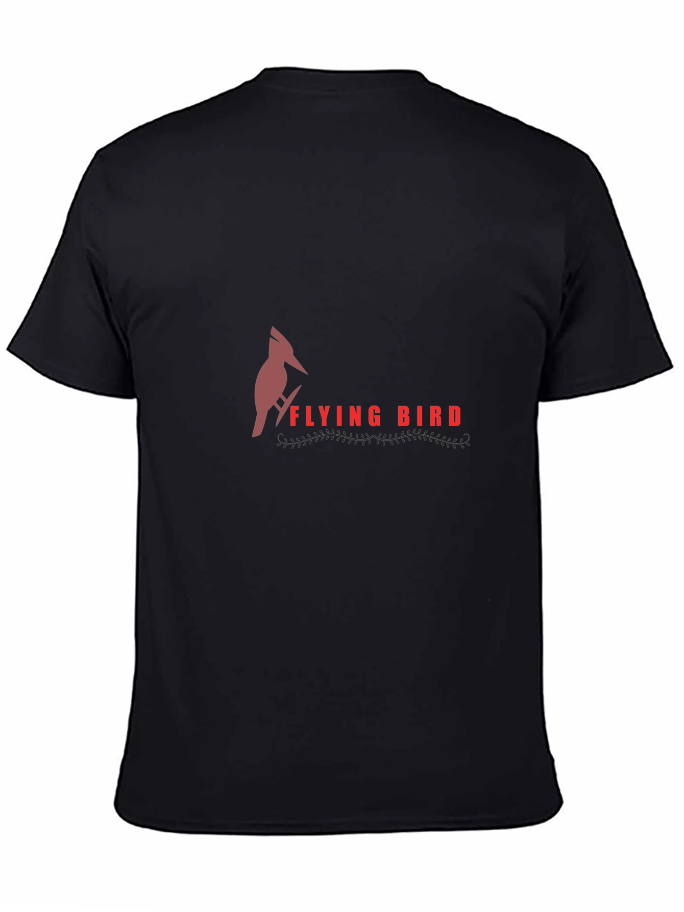 Flying Bird Graphic Tee - Stylish Black T-Shirt