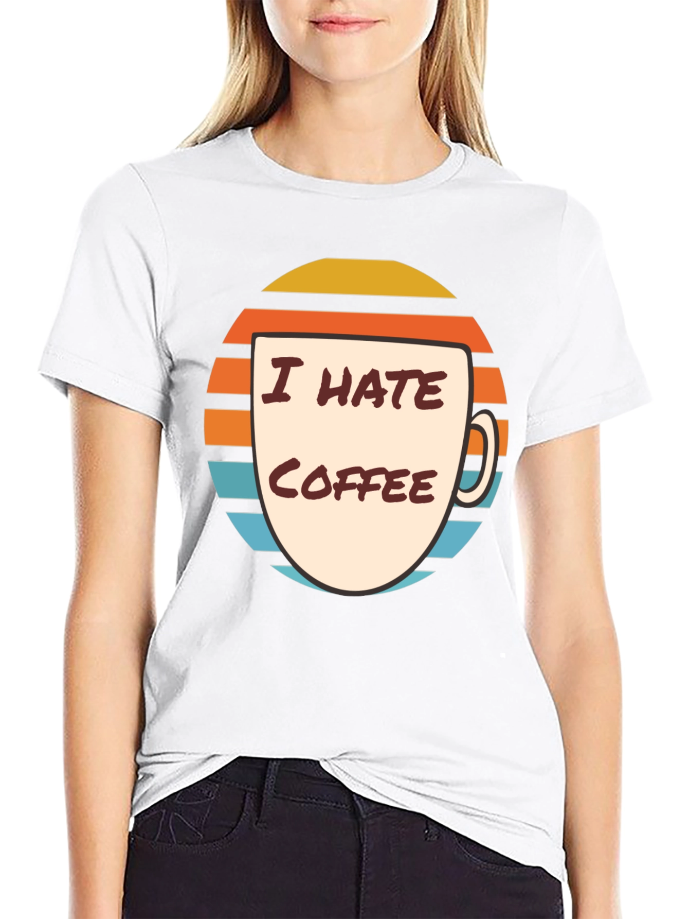 I Hate Coffee Graphic T-Shirt - Funny Novelty Tee