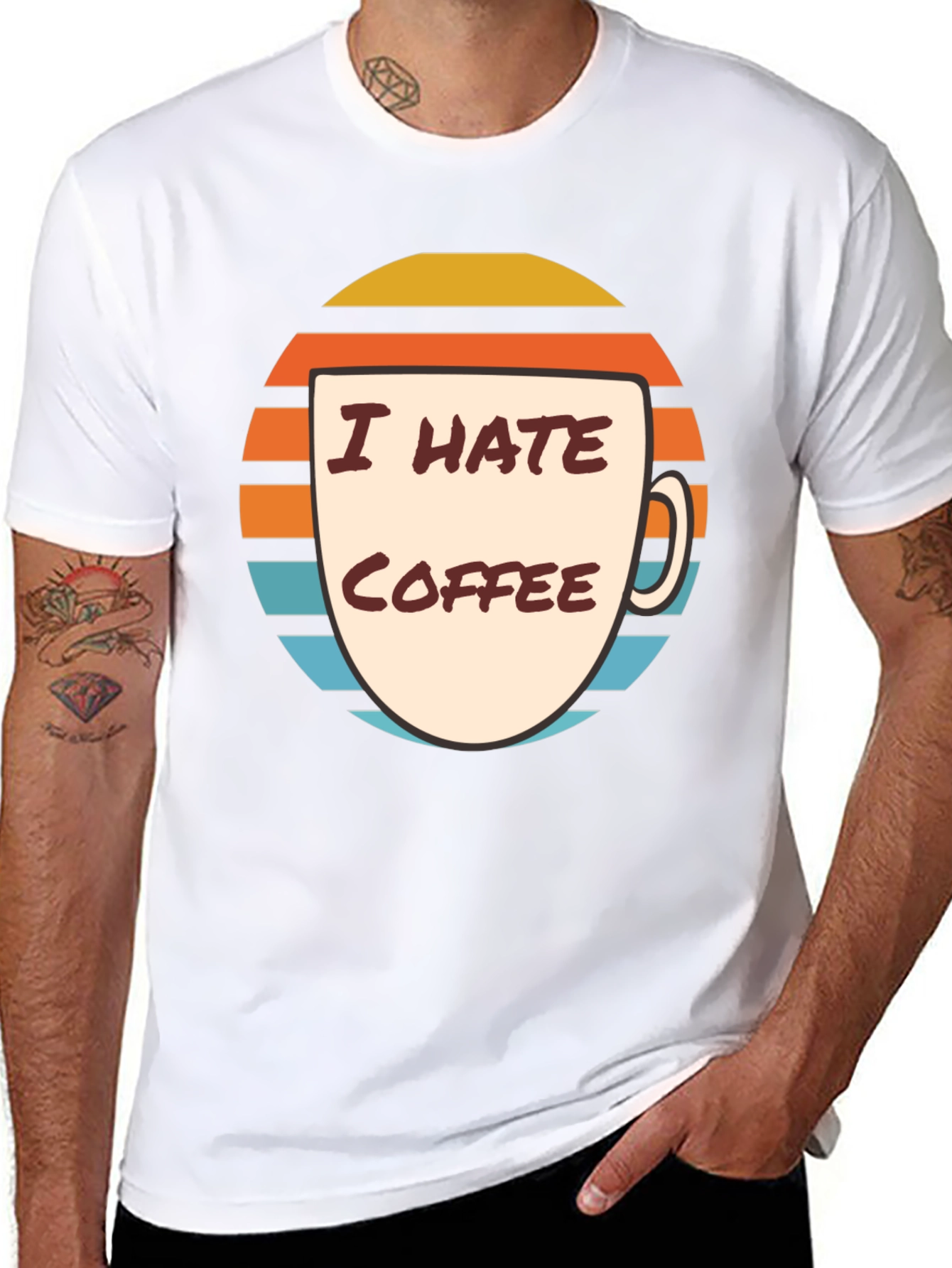 I Hate Coffee Graphic T-Shirt - Funny Novelty Tee