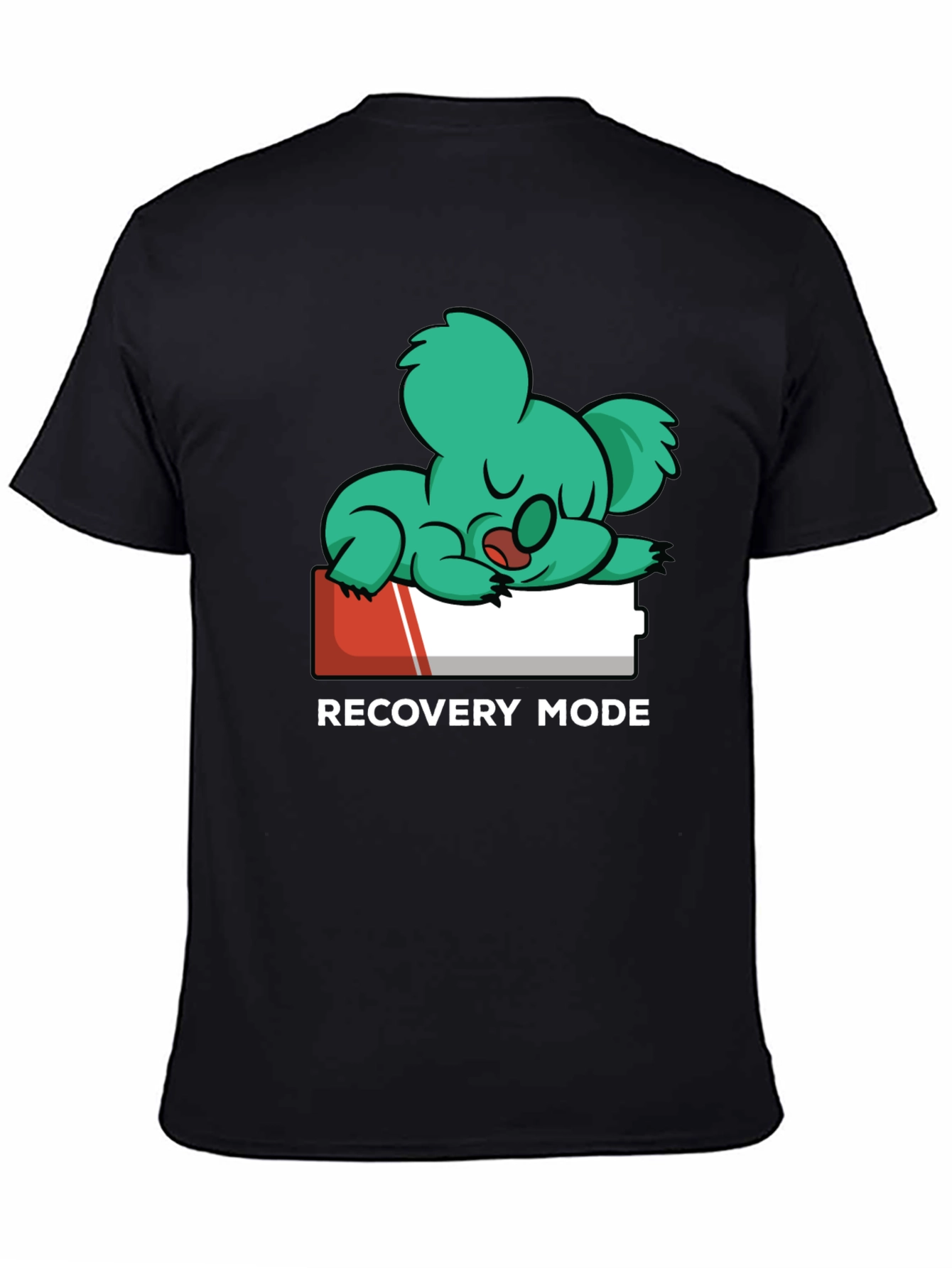 Recovery Mode T-Shirt: Sleepy Koala on Low Battery