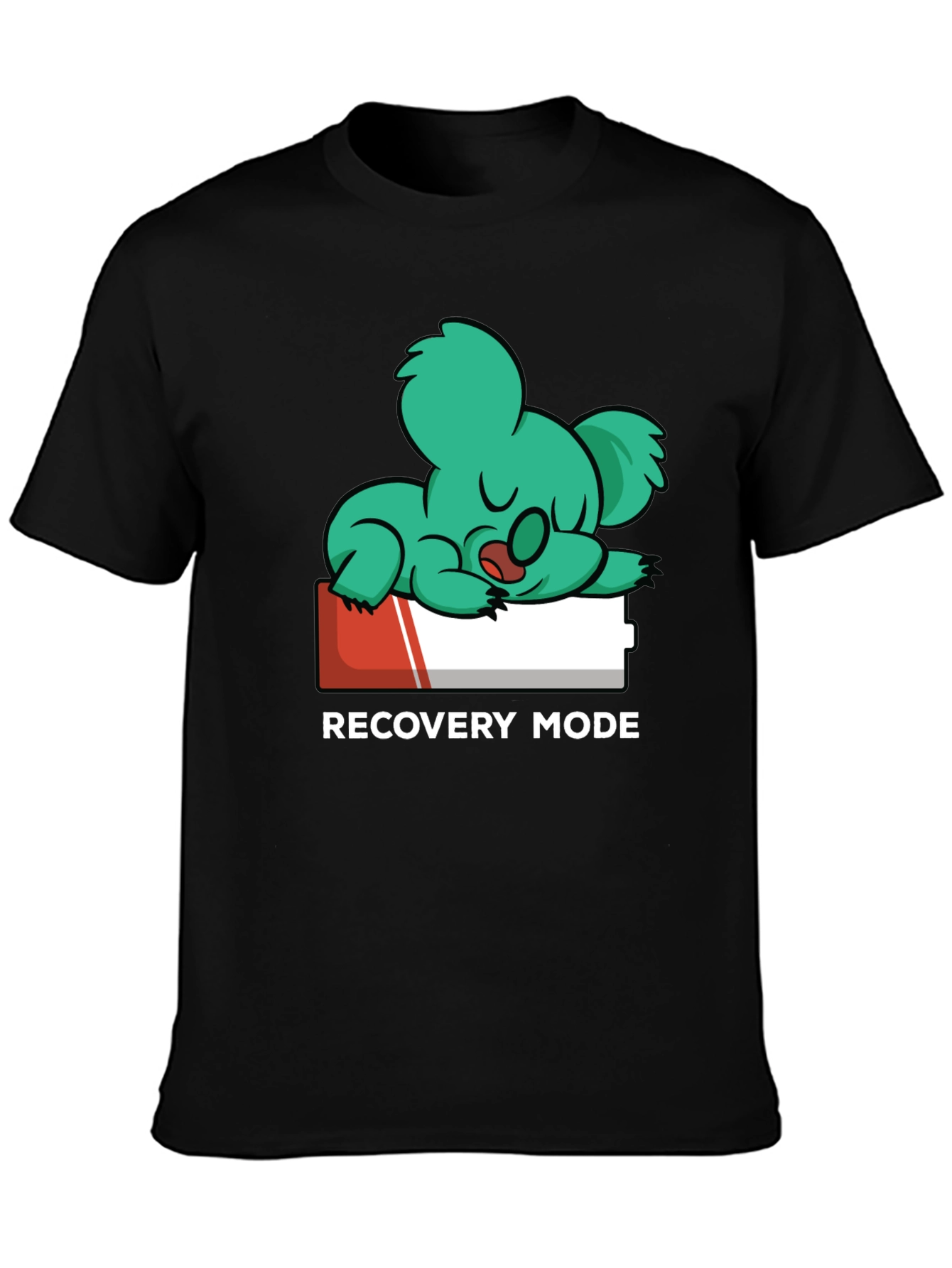Recovery Mode T-Shirt: Sleepy Koala on Low Battery