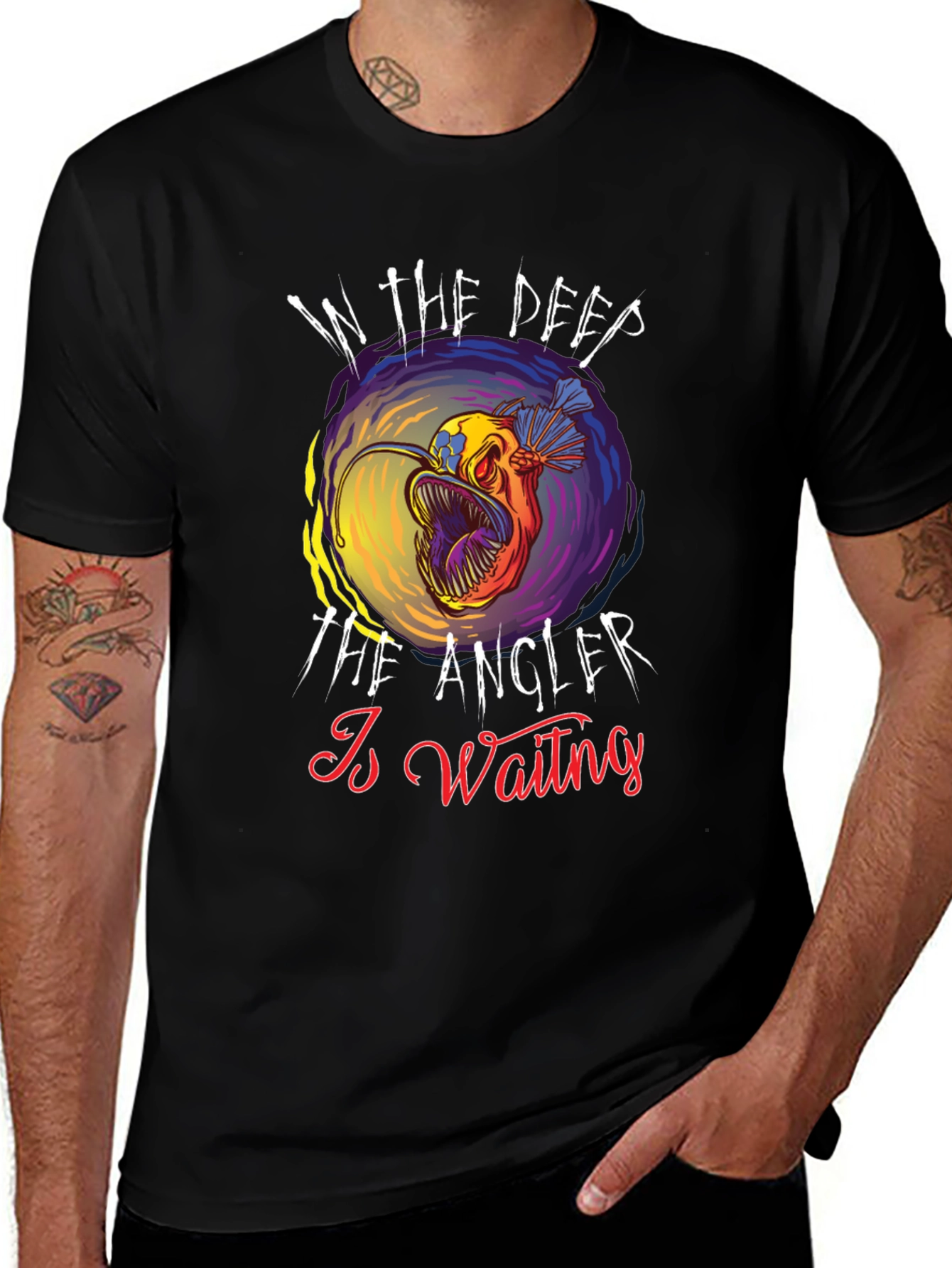 Angler Fish Graphic T-Shirt - Deep Sea Design