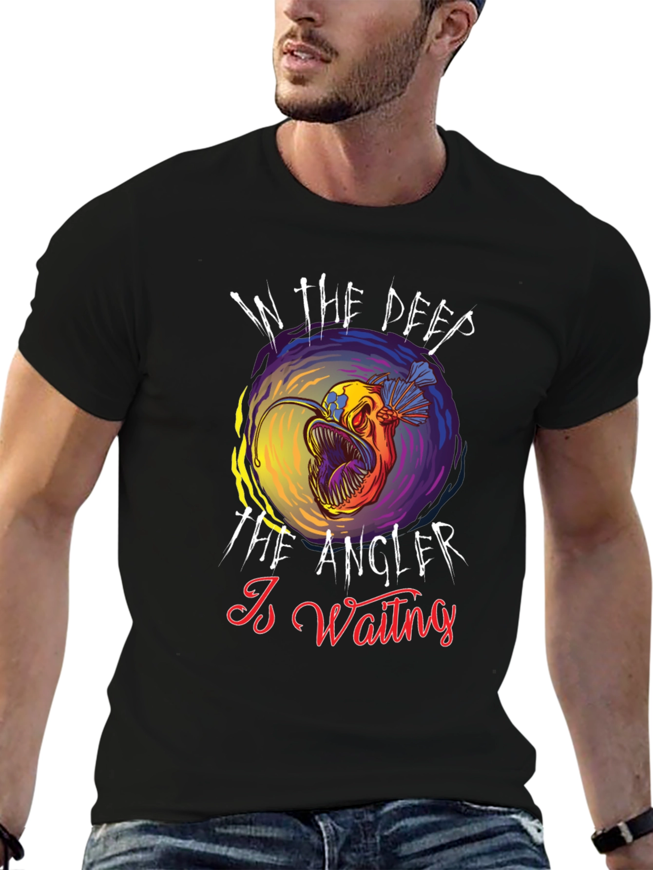 Angler Fish Graphic T-Shirt - Deep Sea Design