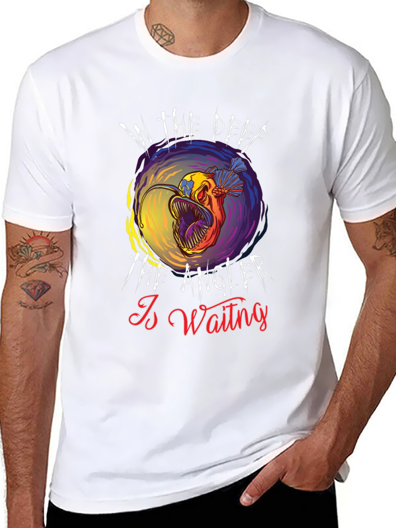 Angler Fish Graphic T-Shirt - Deep Sea Design