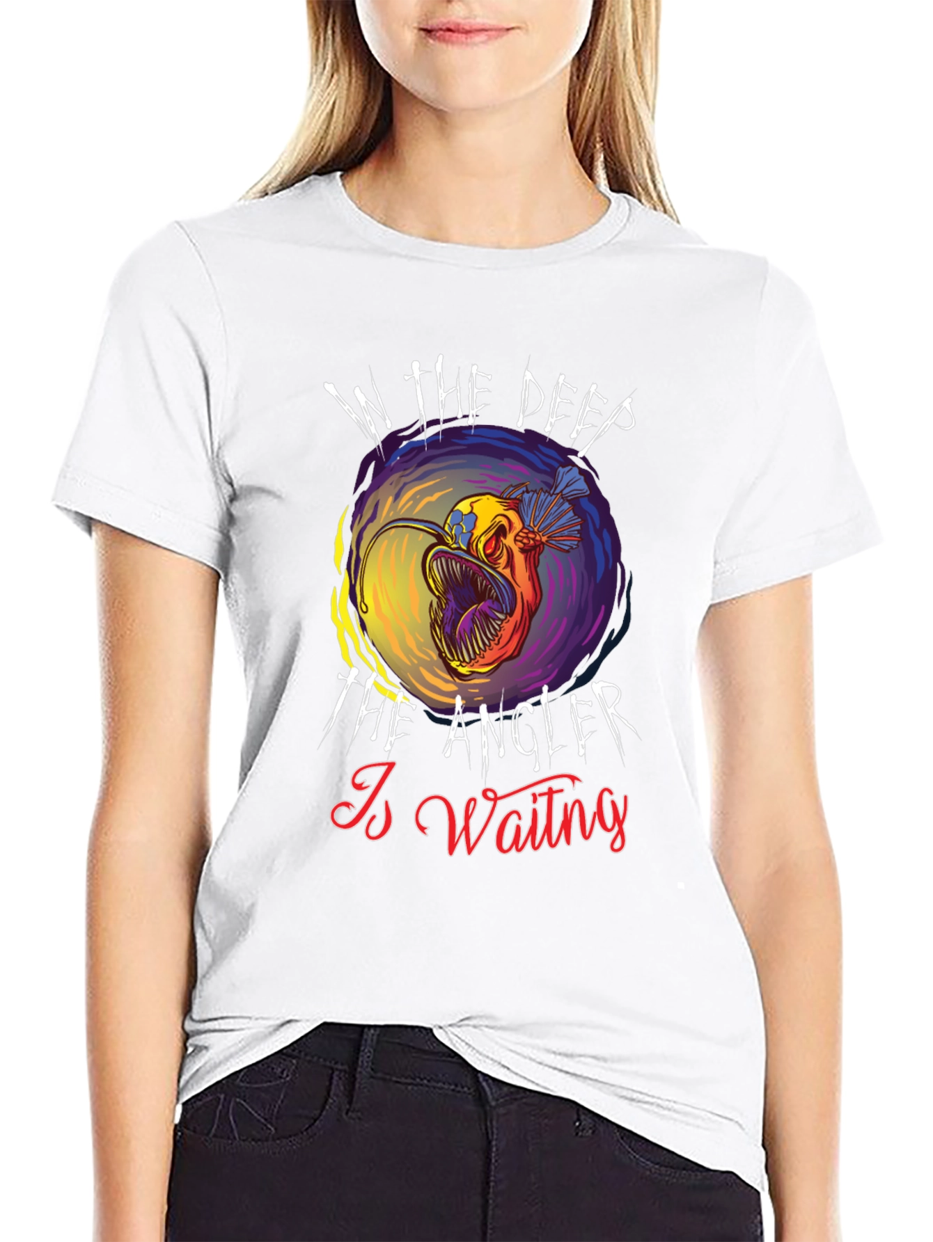 Angler Fish Graphic T-Shirt - Deep Sea Design