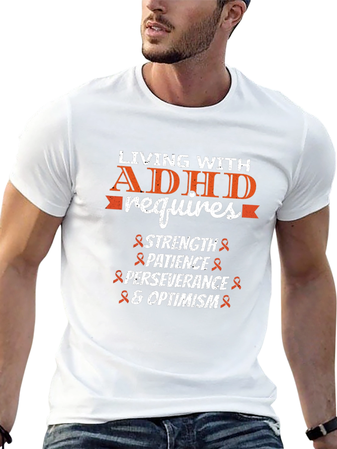 ADHD Awareness T-Shirt: Strength Patience Optimism