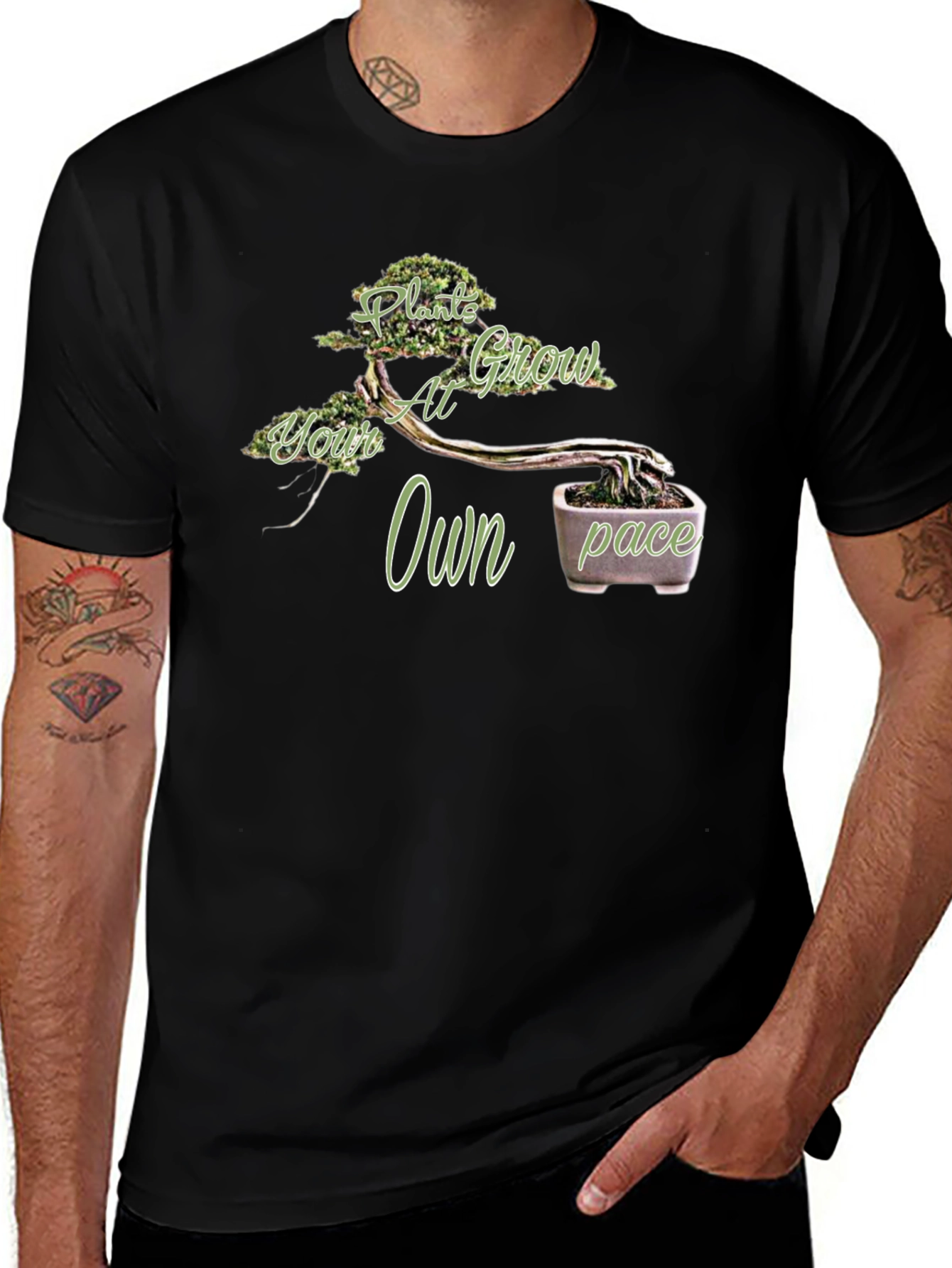 Plant Grow at Your Own Pace T-Shirt - Bonsai