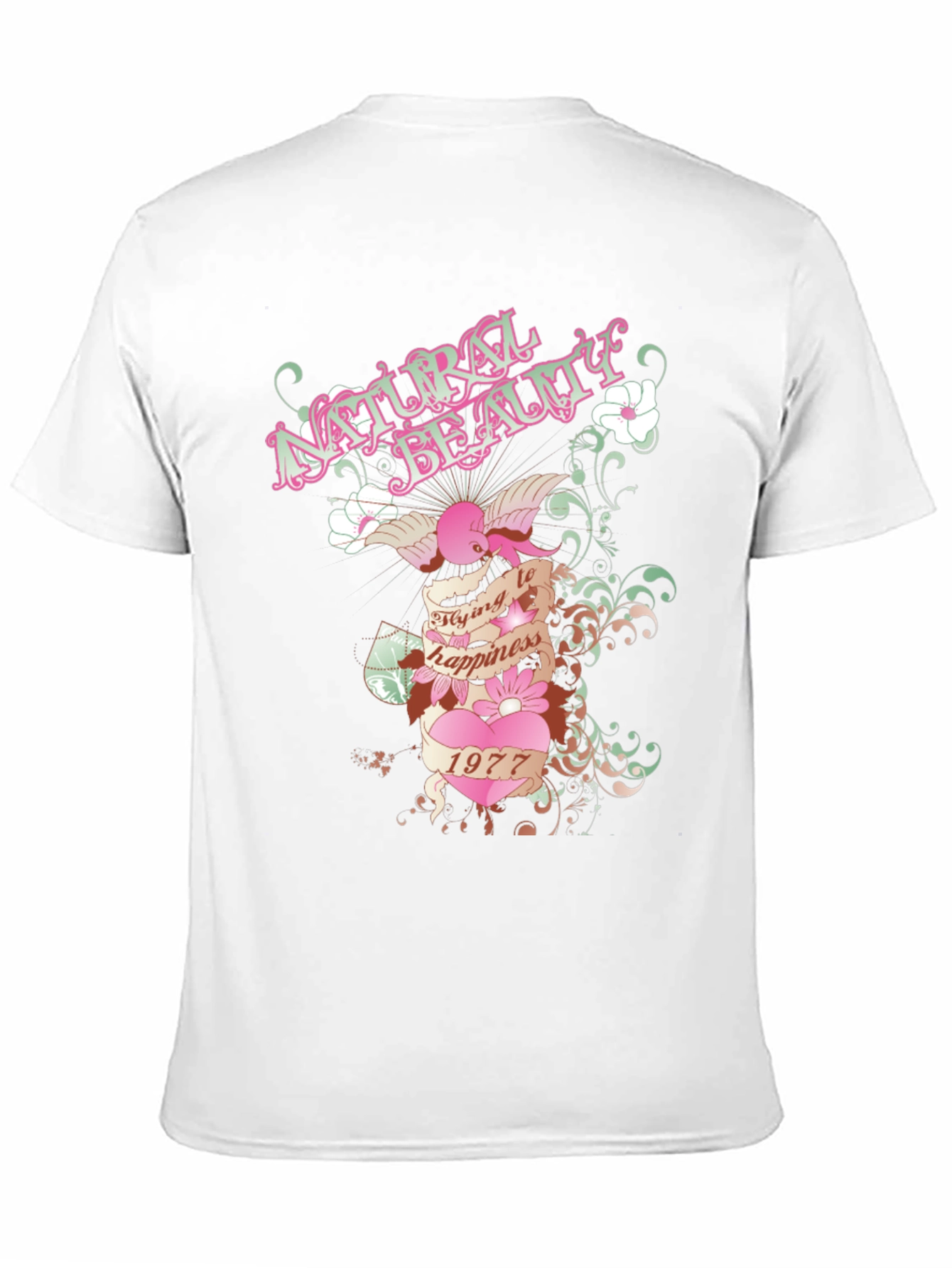 Natural Beauty Graphic Print Black T-Shirt