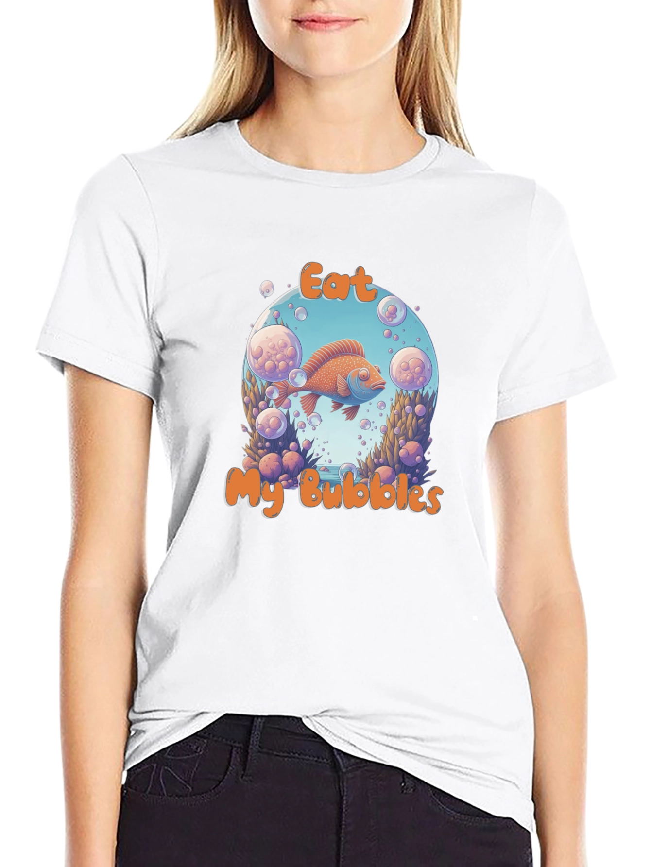 Eat My Bubbles Graphic Tee - Black
