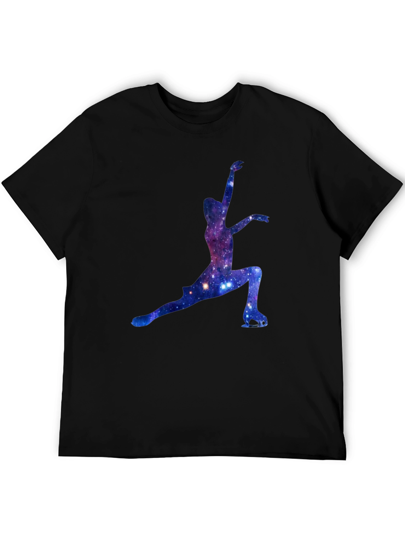 Galaxy Ice Skater Graphic Tee - Black