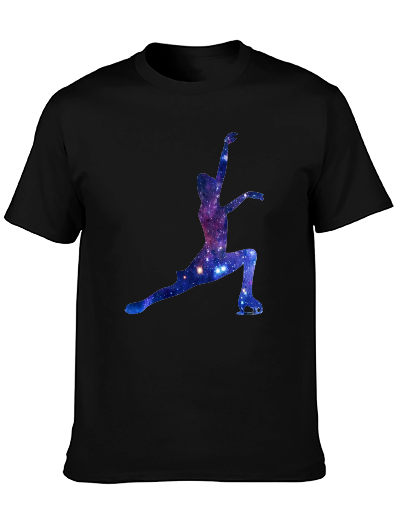 Galaxy Ice Skater Graphic Tee - Black