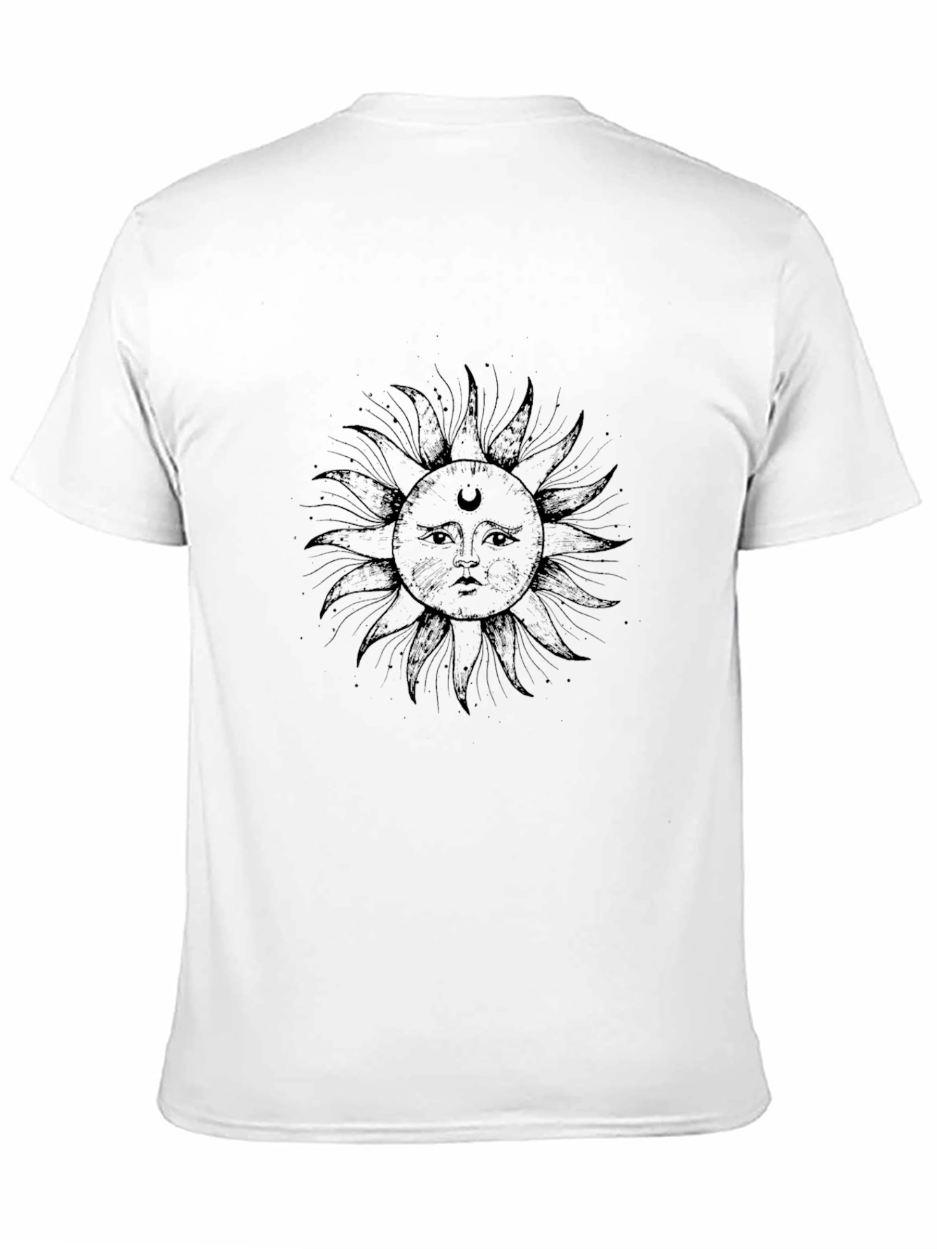 Celestial Sun Graphic T-Shirt - Stylish Black Tee