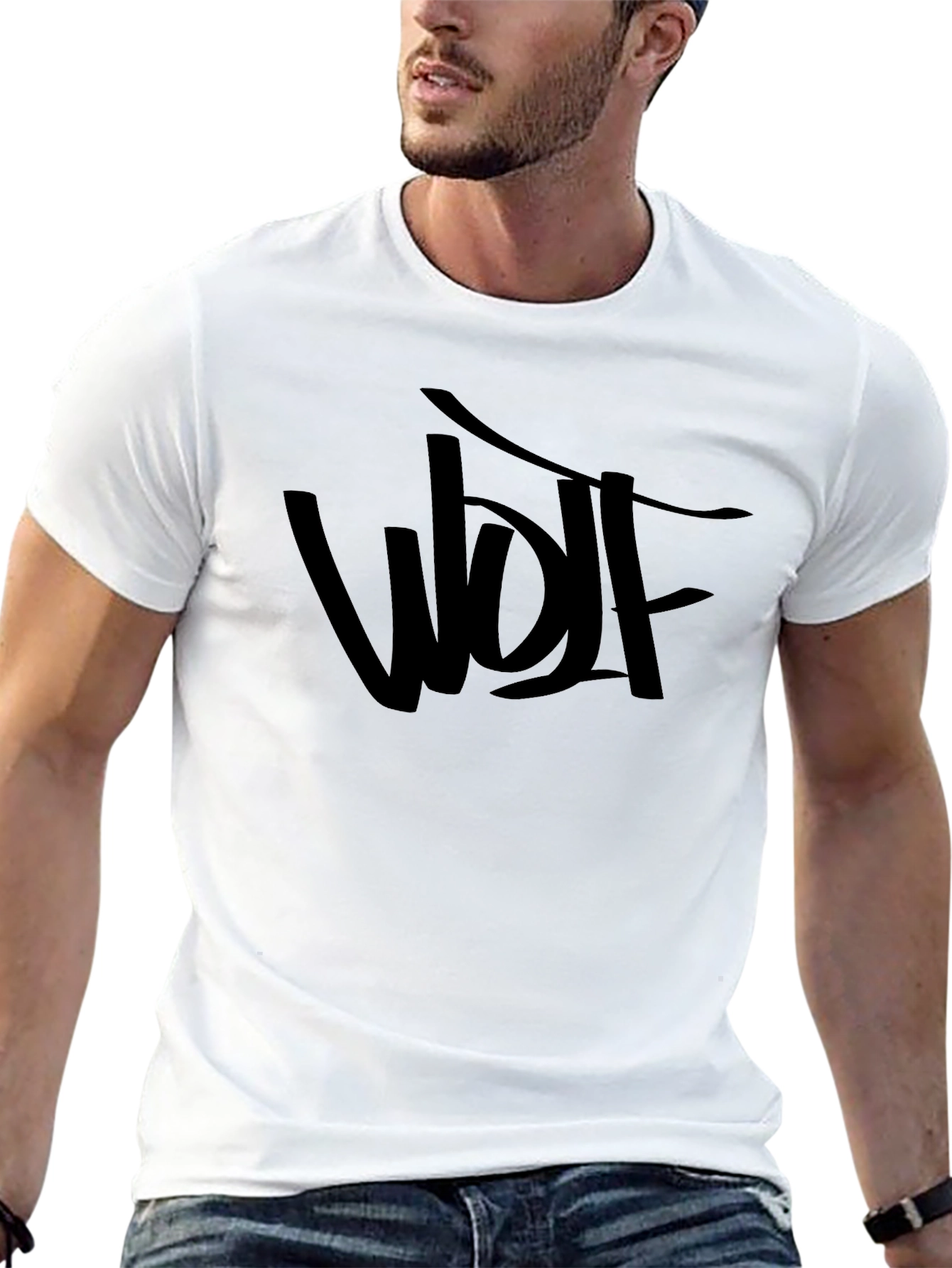 Wolf Graphic Tee - Black Short Sleeve T-Shirt