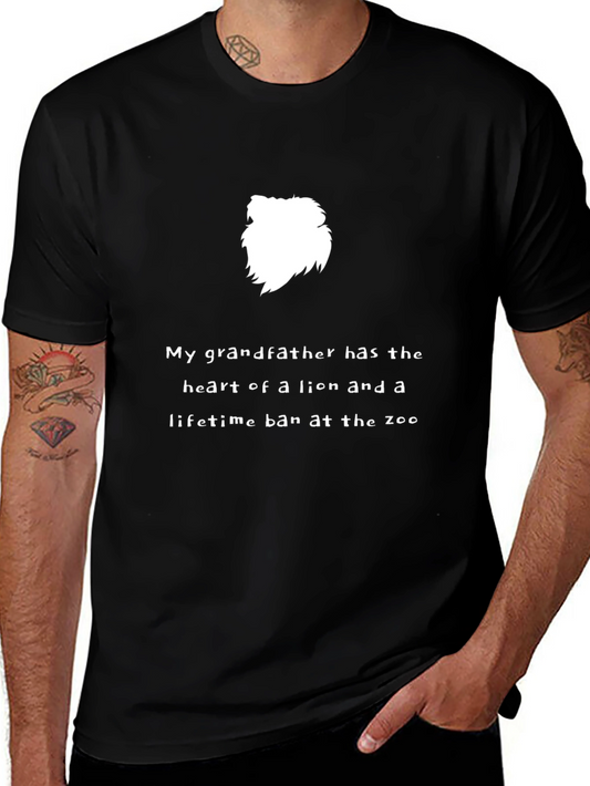 Lion Heart Grandfather Tee - Funny Zoo Ban Shirt