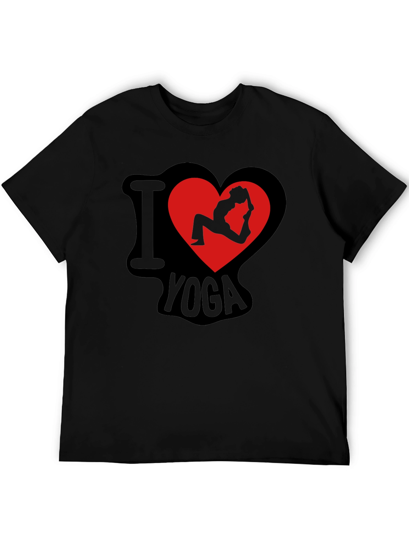 I Love Yoga T-Shirt - Yoga Pose Heart Design