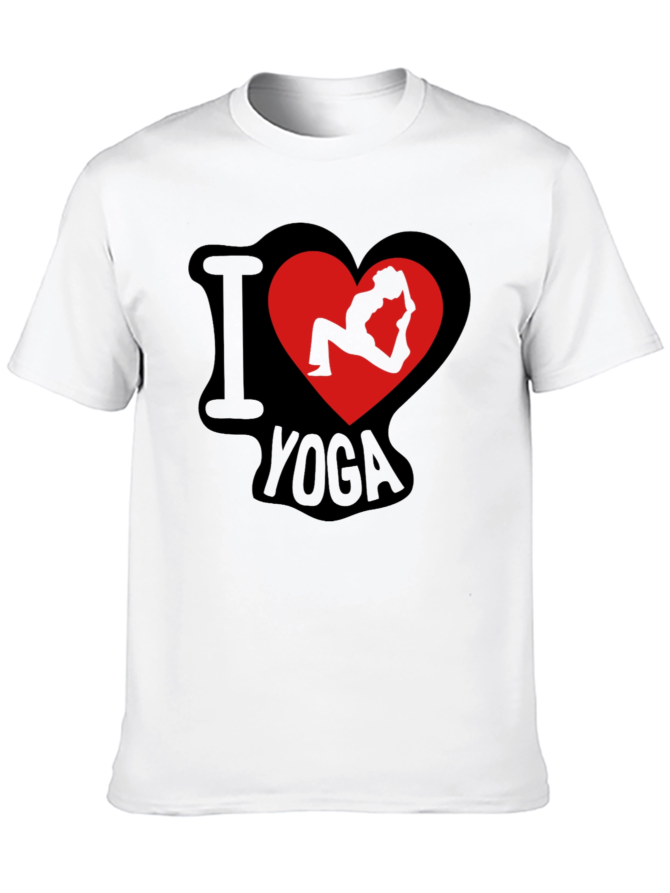 I Love Yoga T-Shirt - Yoga Pose Heart Design