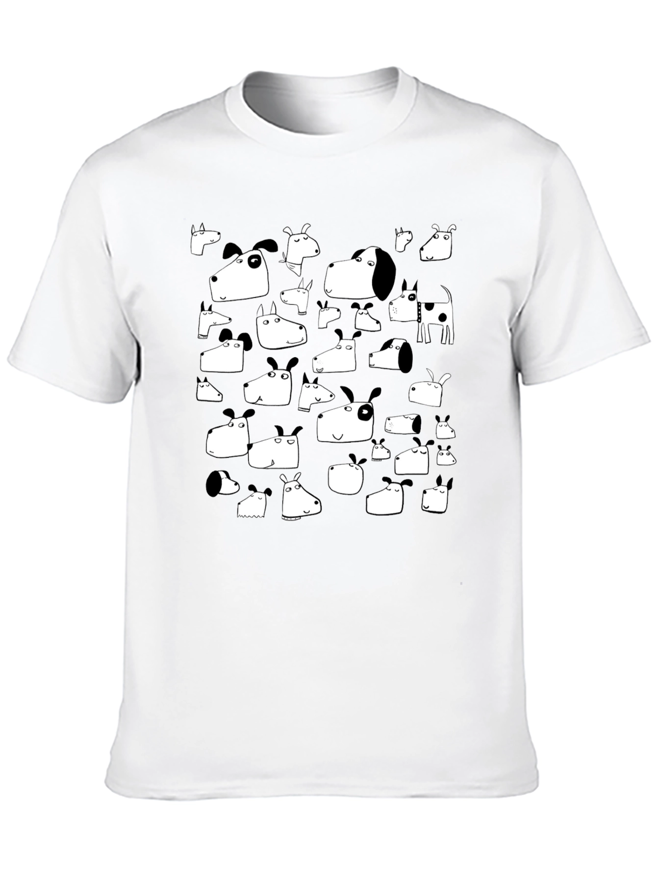 Dog Heads Black T-Shirt