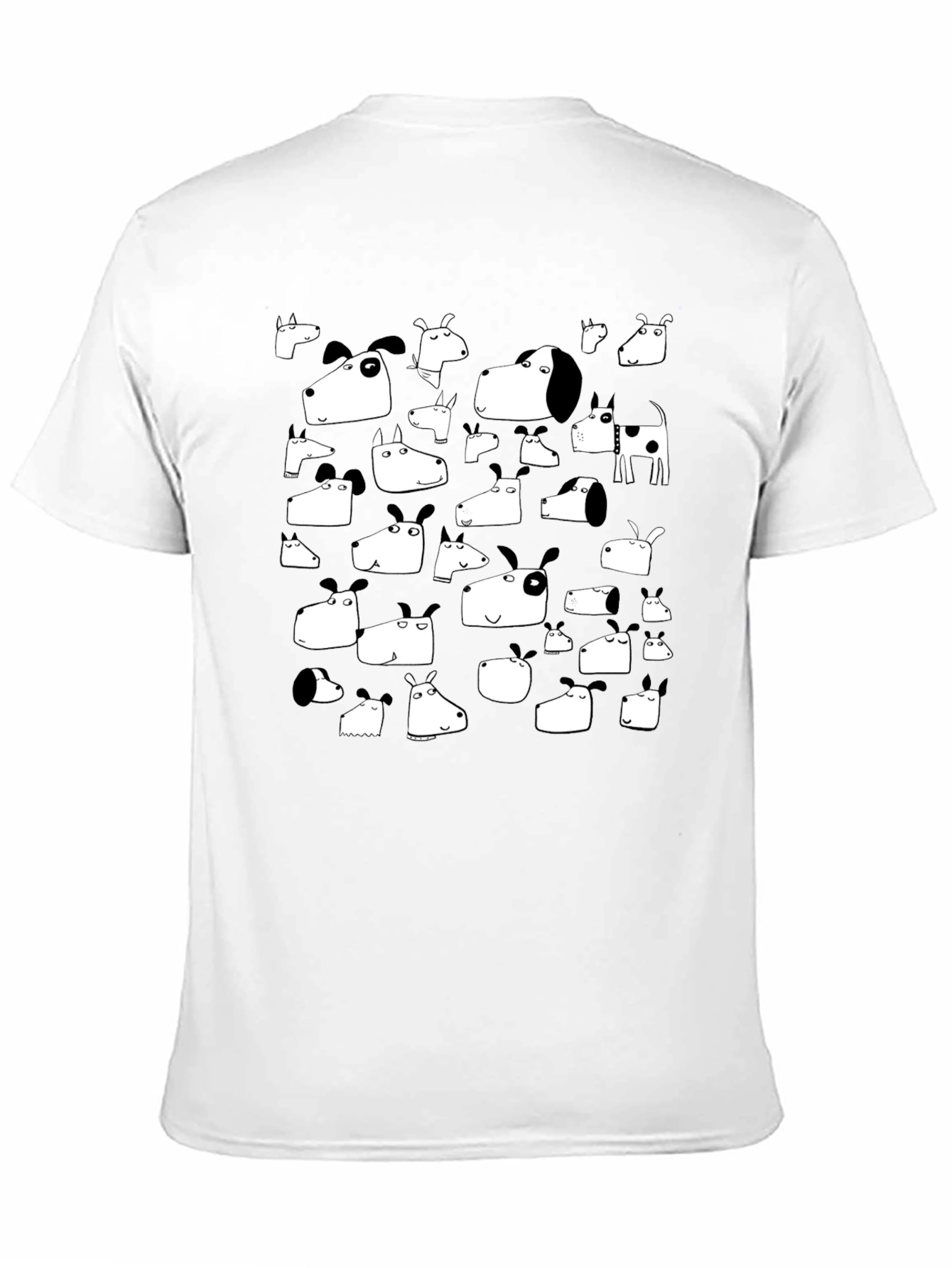 Dog Heads Black T-Shirt