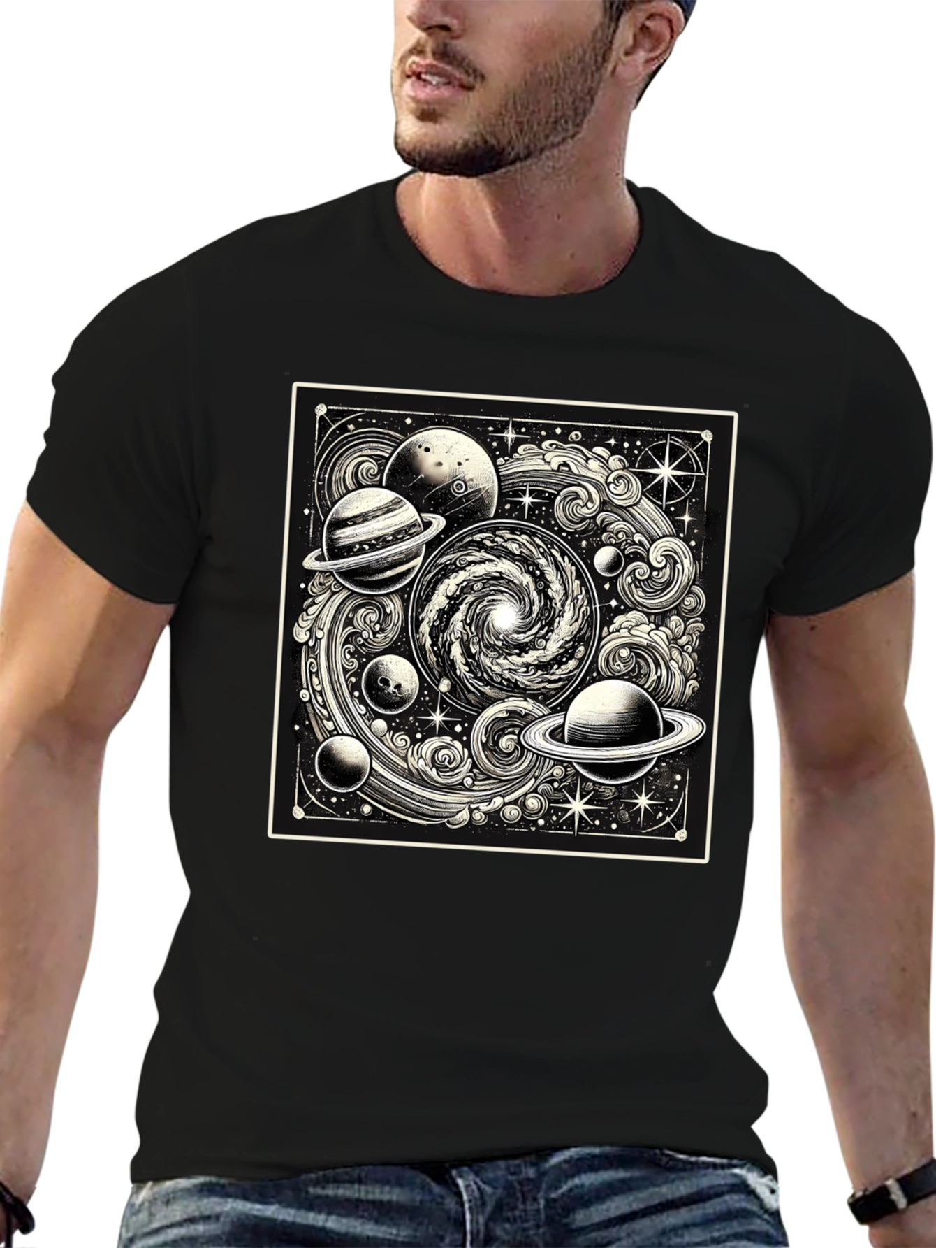 Cosmic Galaxy Black T-Shirt