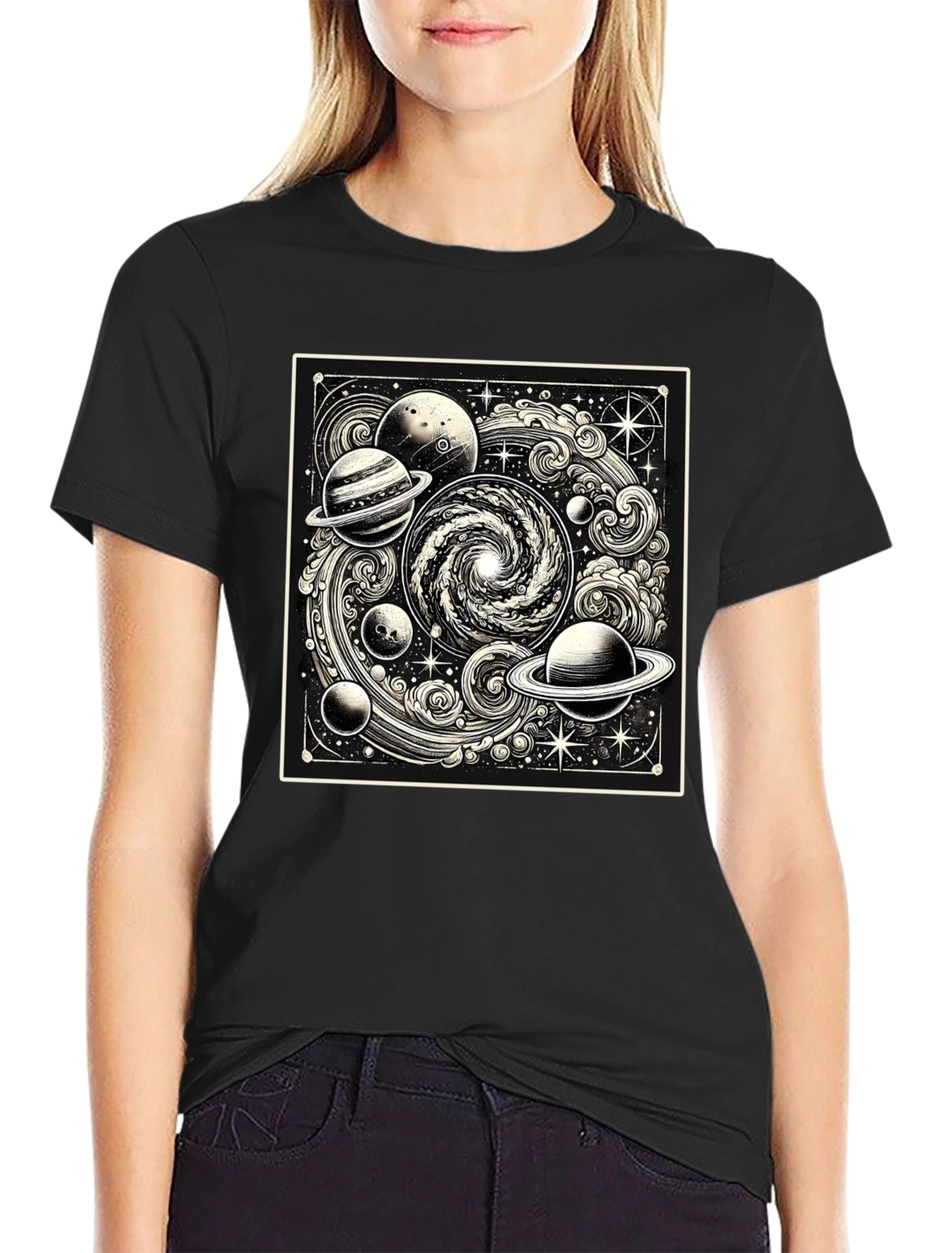 Cosmic Galaxy Black T-Shirt
