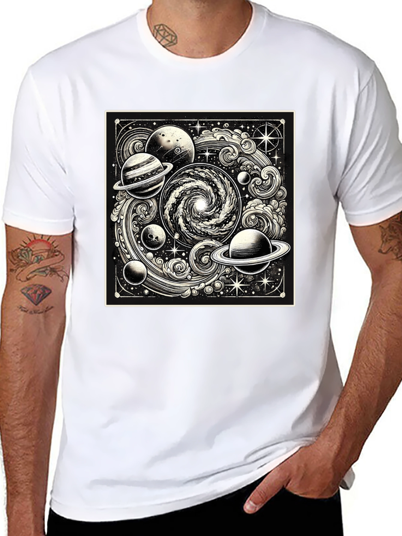 Cosmic Galaxy Black T-Shirt
