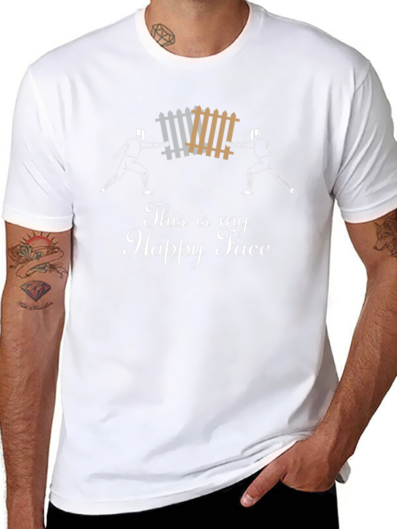 Funny Fencing T-Shirt - This is My Happy Face