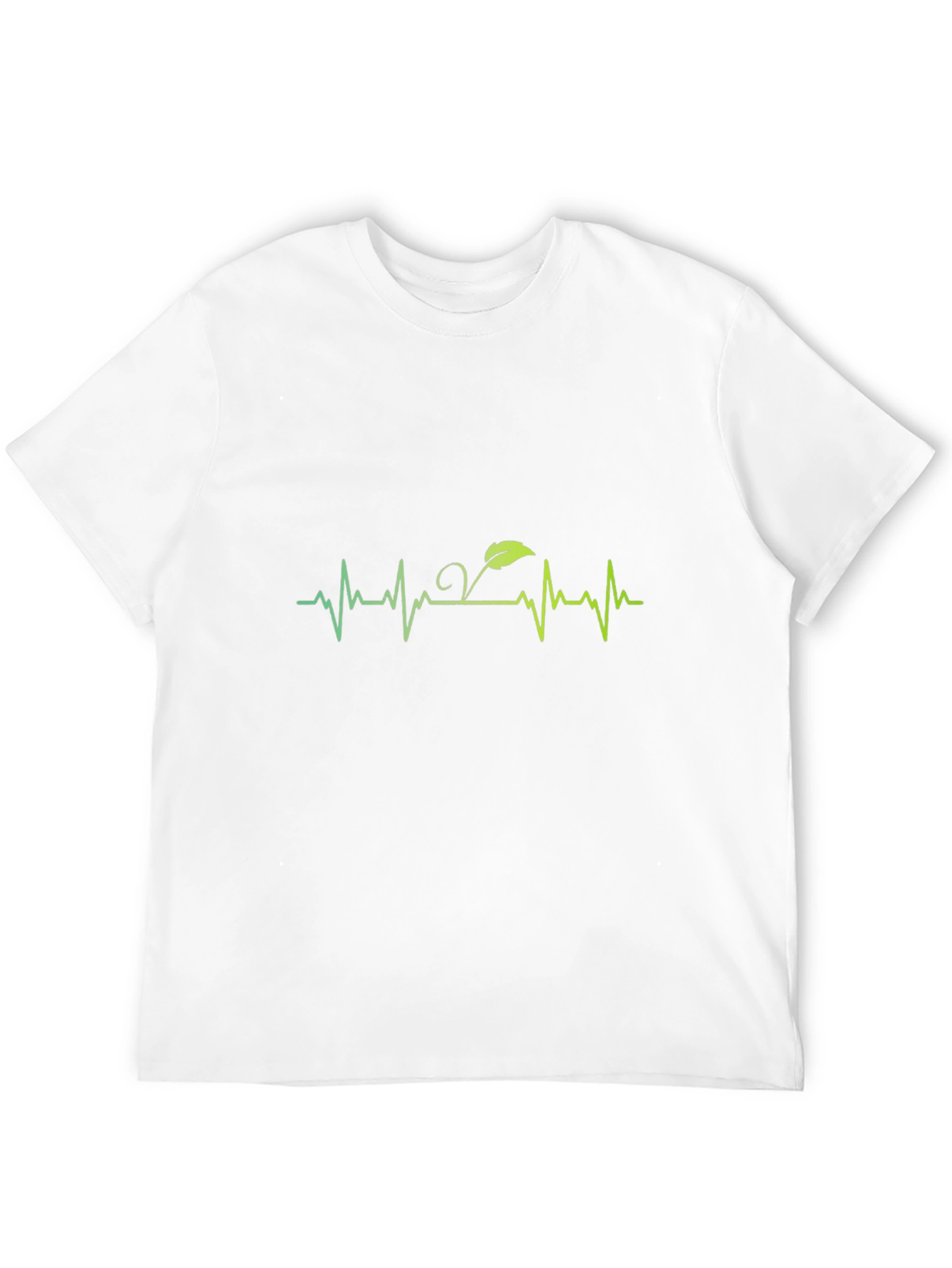 Green Lifebeat Tee - Black Crew Neck