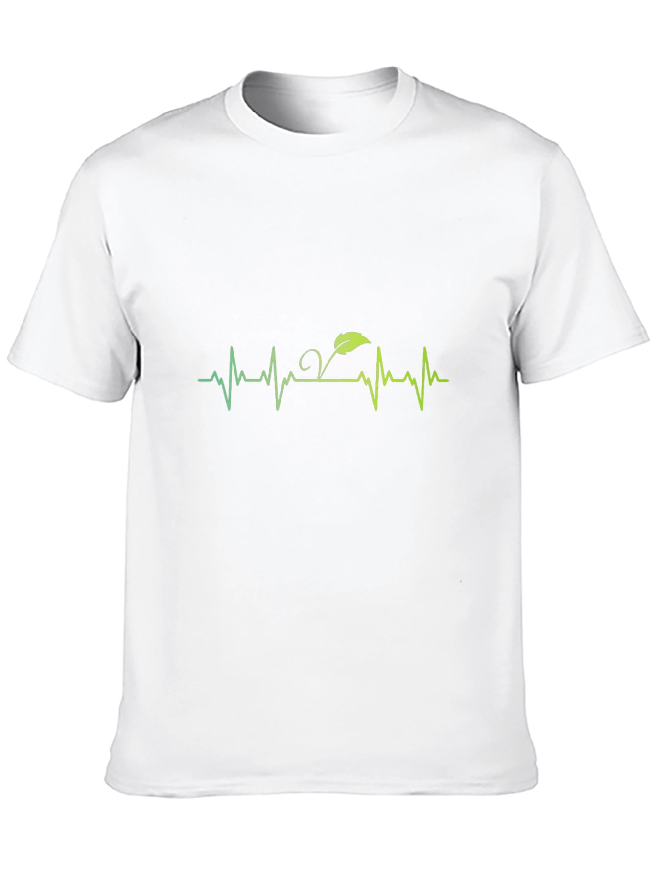 Green Lifebeat Tee - Black Crew Neck