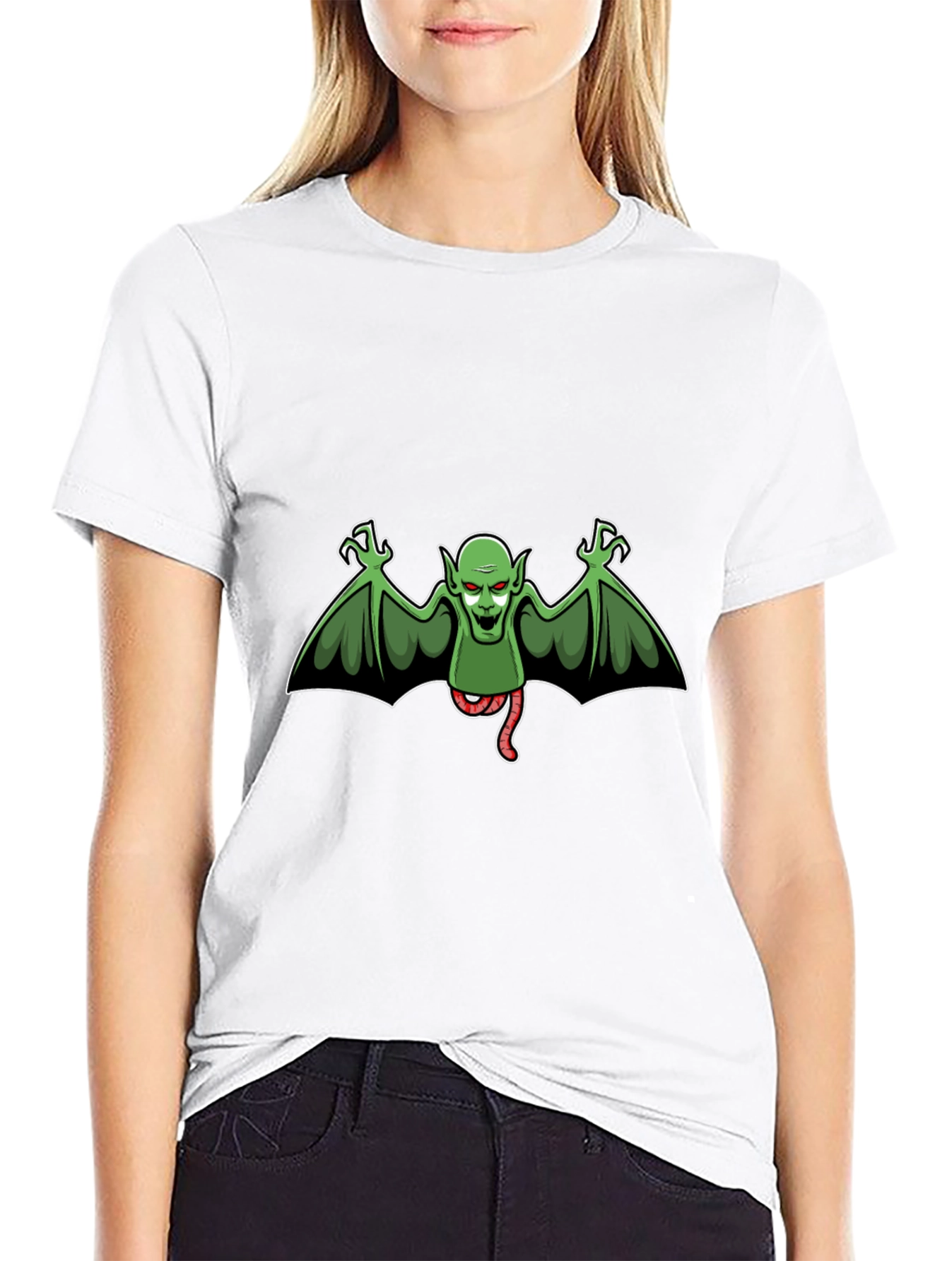 Spooky Bat Creature Graphic T-Shirt