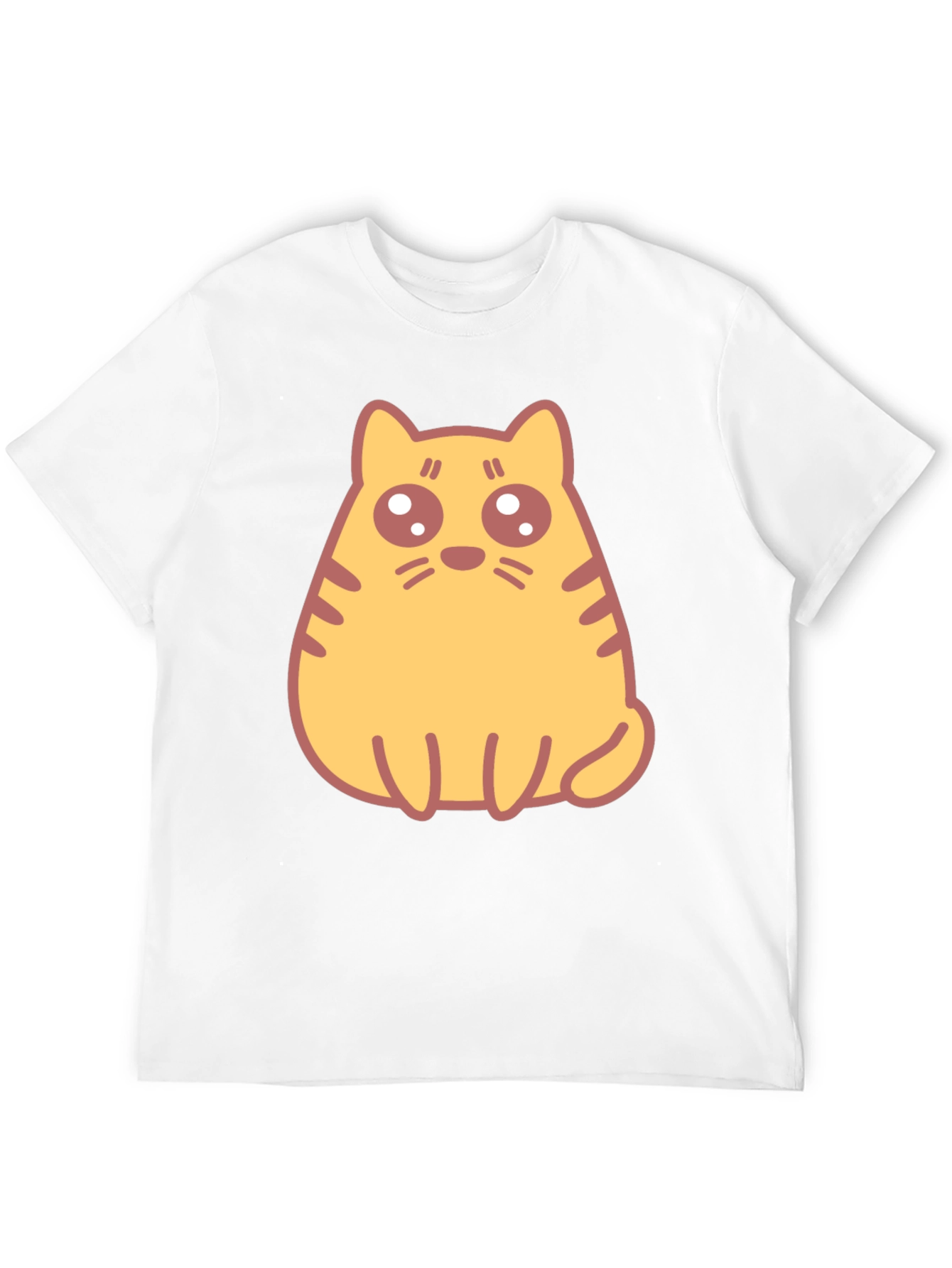 Cute Cartoon Cat Graphic T-Shirt - Black
