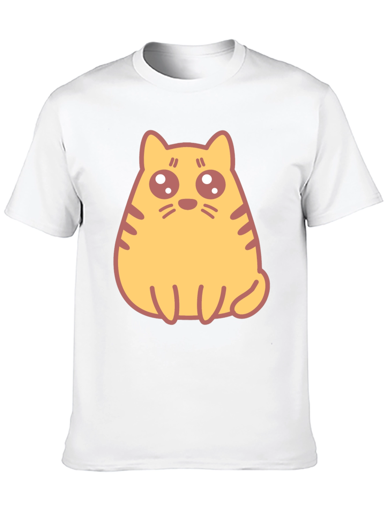 Cute Cartoon Cat Graphic T-Shirt - Black
