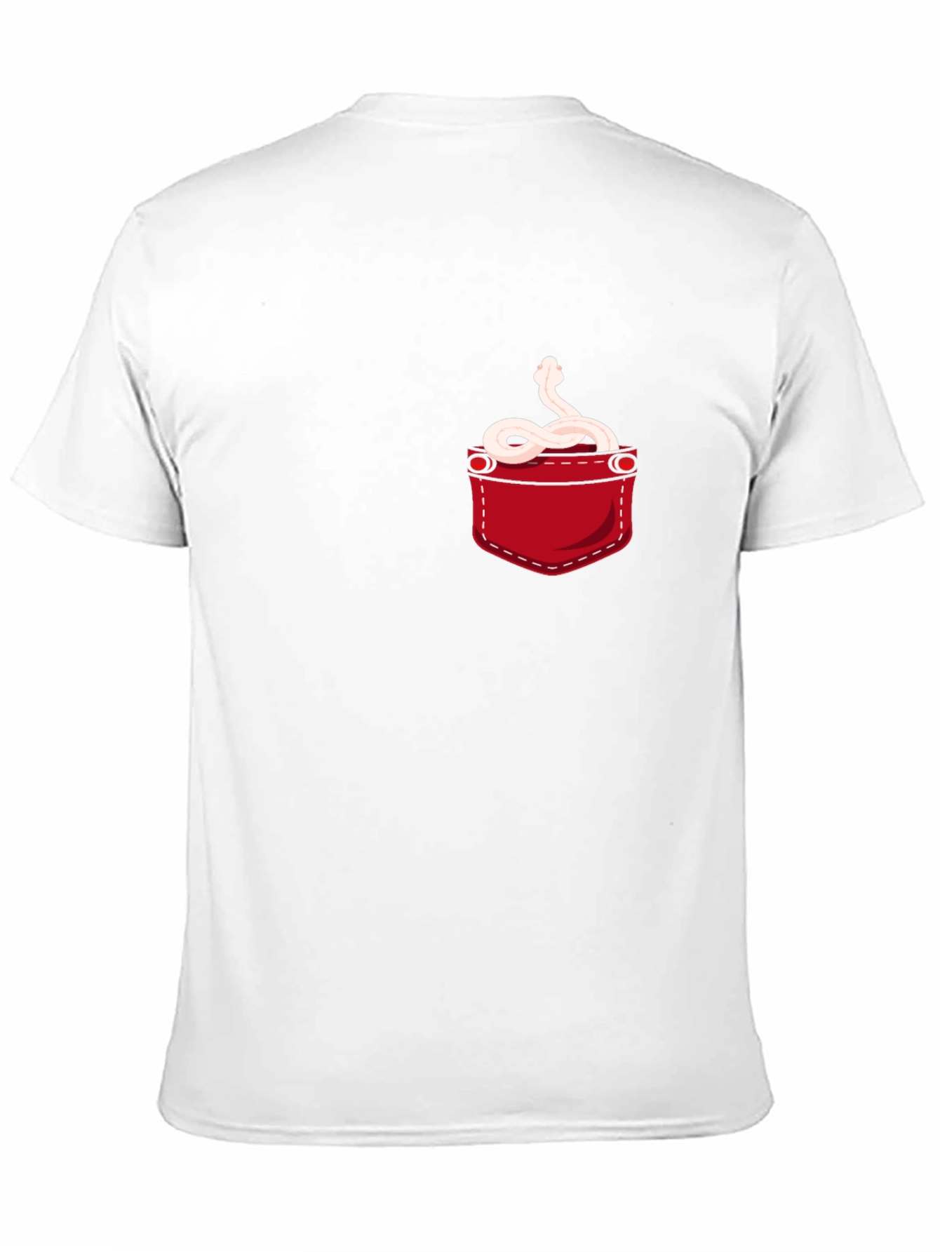 Snake Pocket T-Shirt - Quirky Reptile Graphic Tee