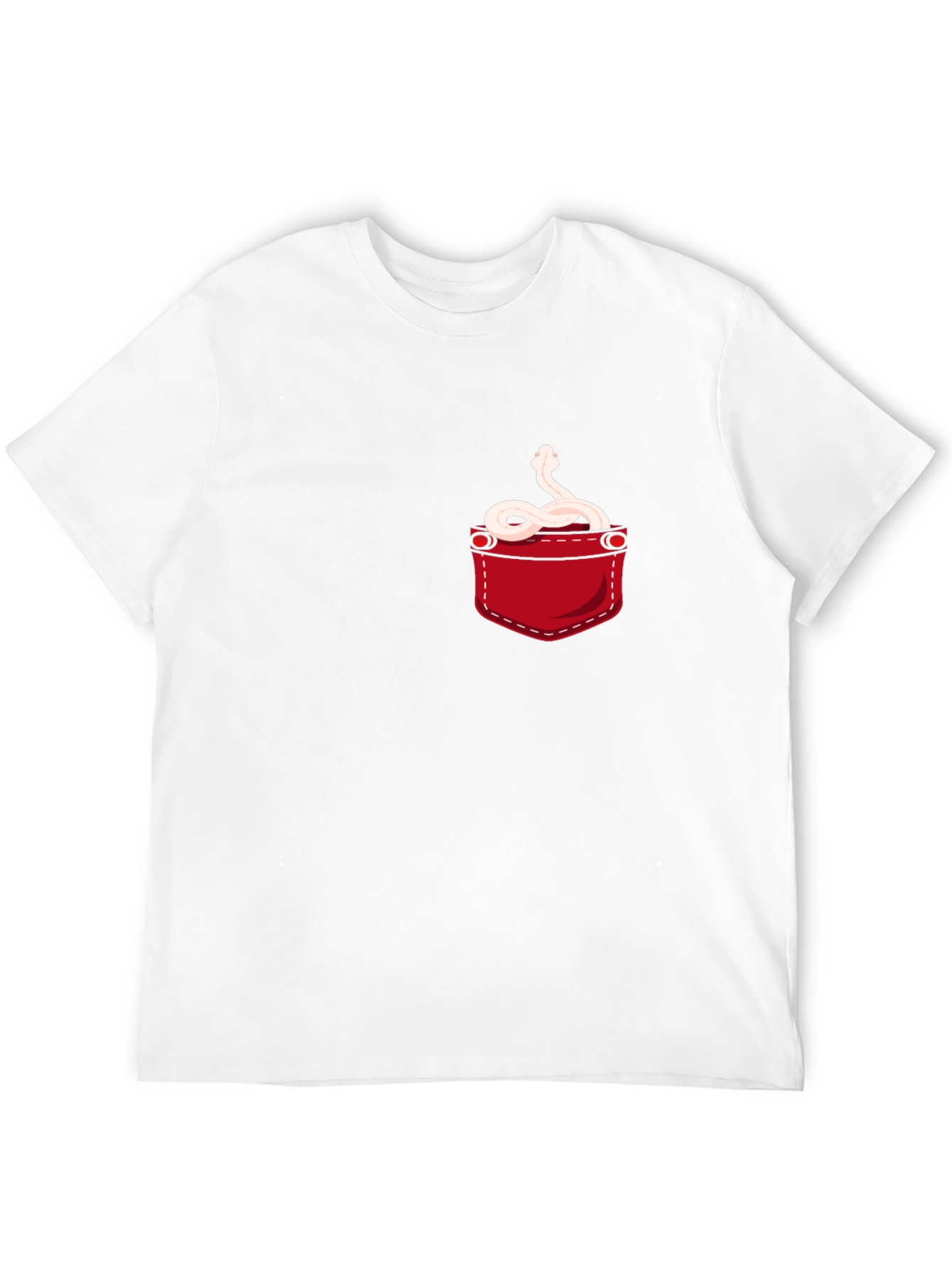 Snake Pocket T-Shirt - Quirky Reptile Graphic Tee