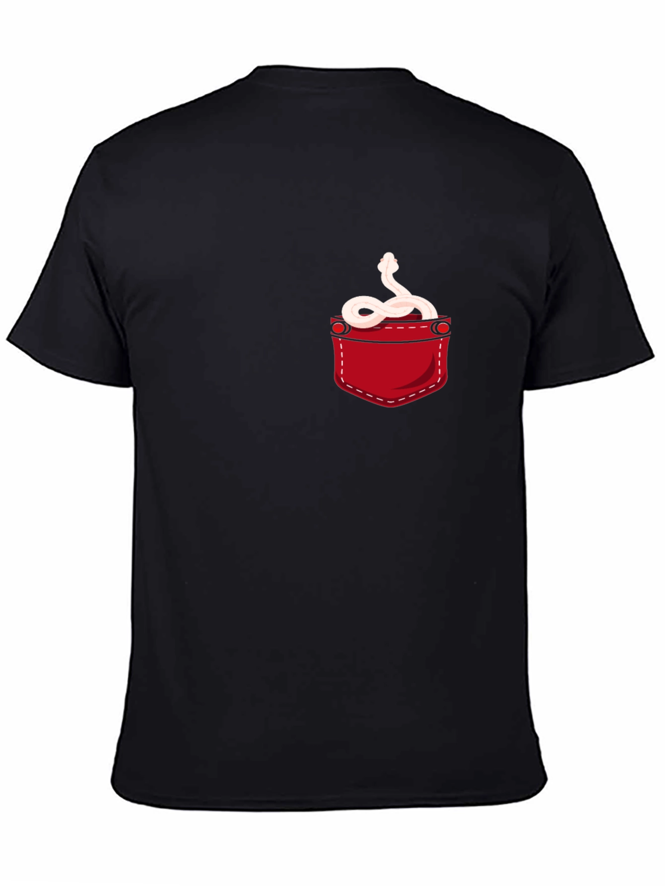 Snake Pocket T-Shirt - Quirky Reptile Graphic Tee